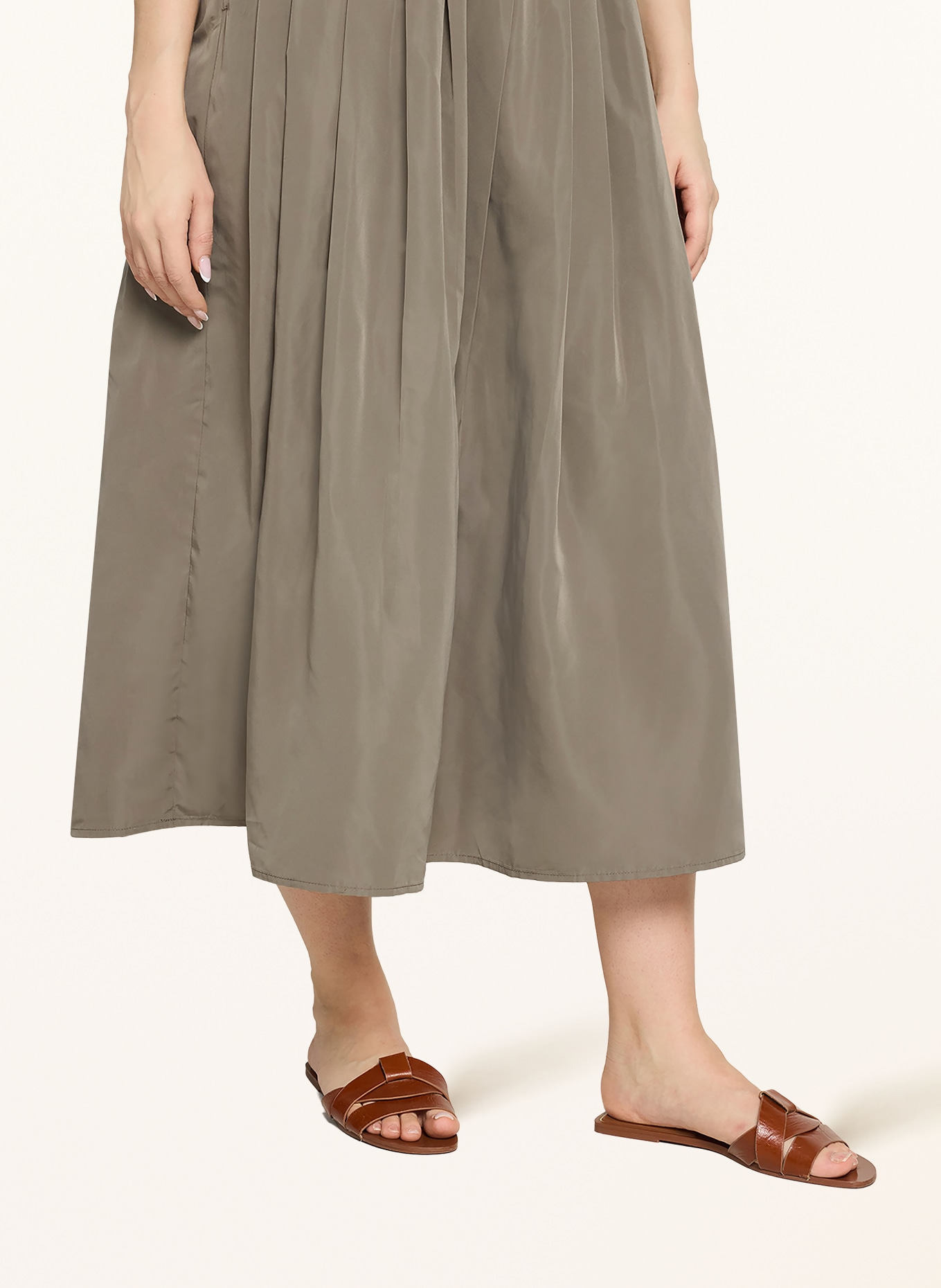 CARTOON Rock mit Plissees: KHAKI