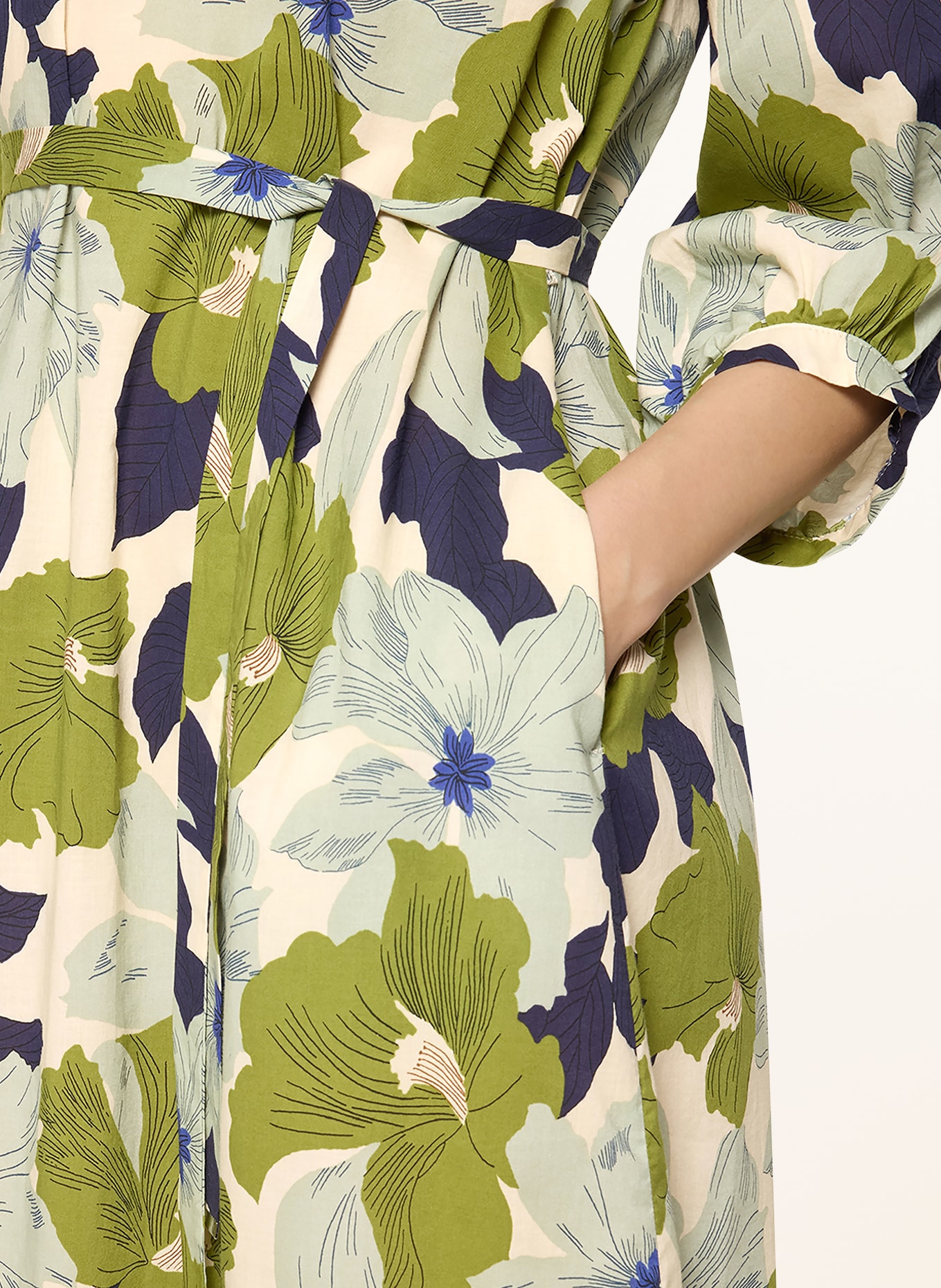 CARTOON Sukienka z rękawami 3/4: ZIELONY / ECRU / GRANATOWY