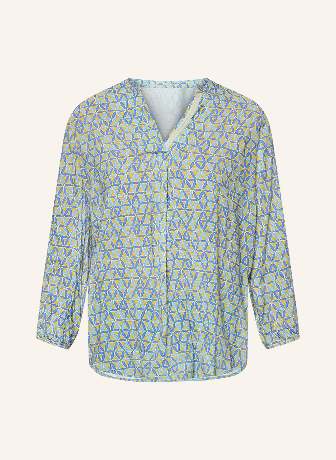 CARTOON Blouse met 3/4-mouwen: LICHTGROEN / BLAUW