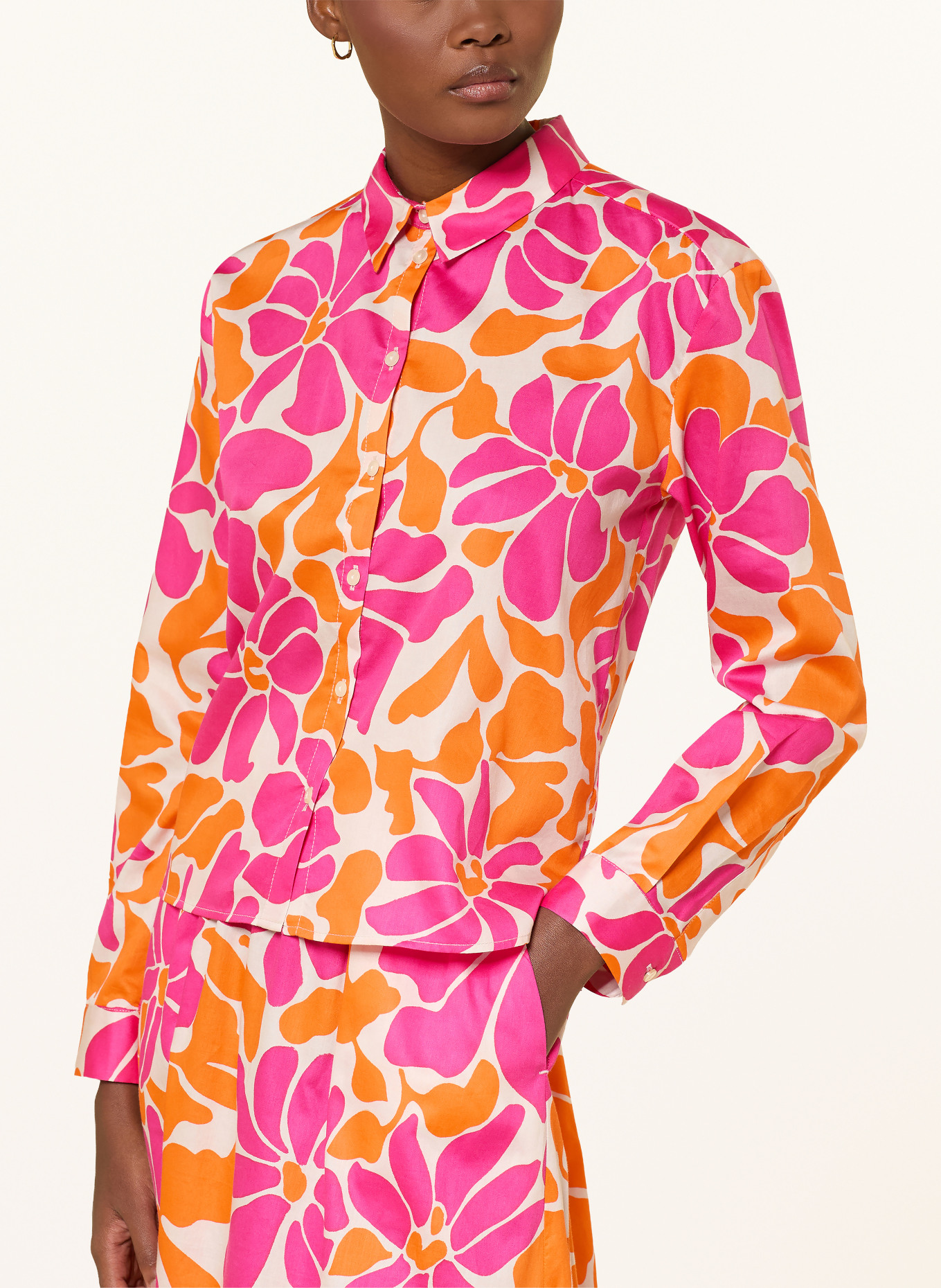 Smith & Soul Hemdbluse: PINK / CREME / ORANGE