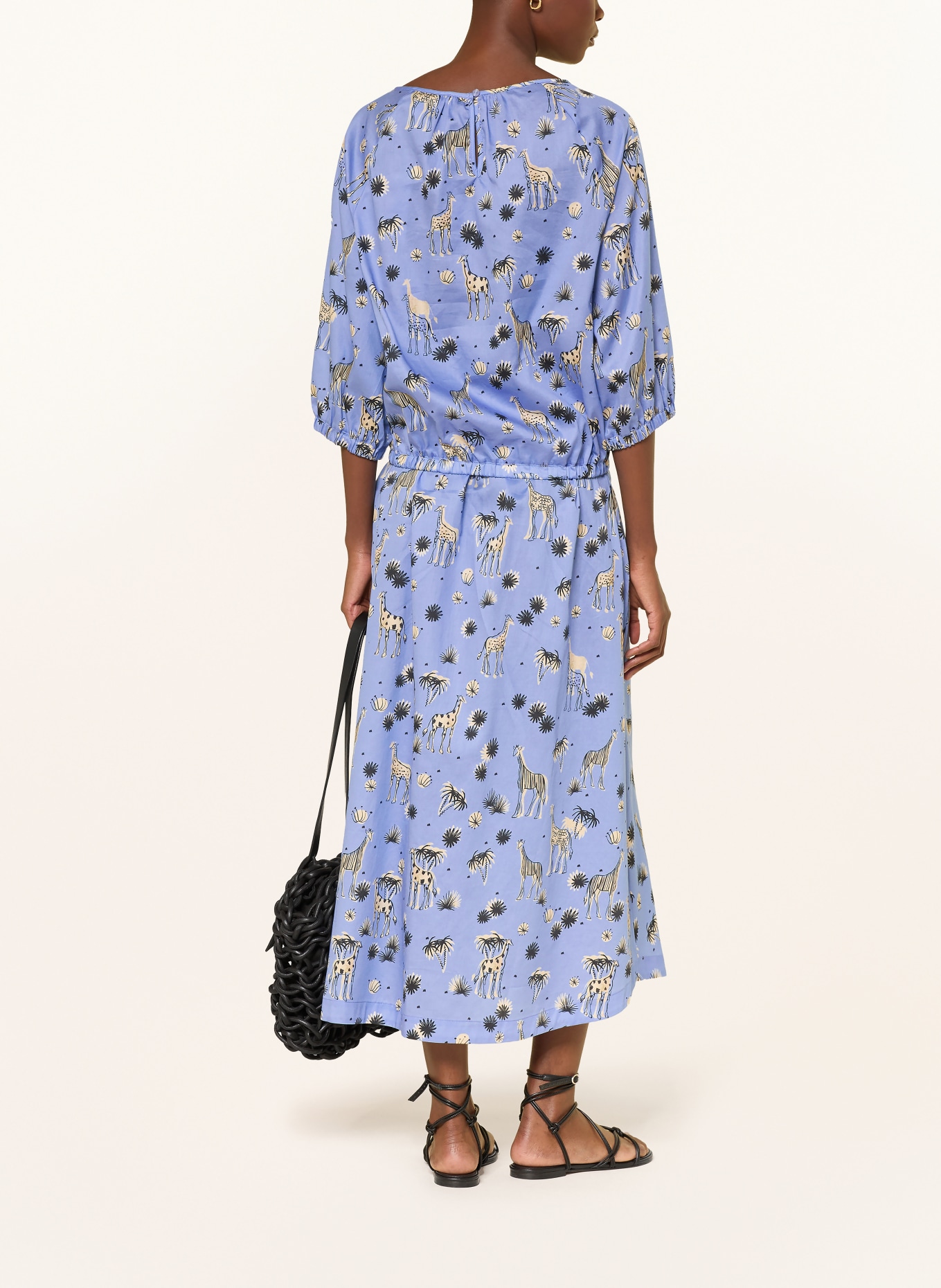 Smith & Soul Blouse met 3/4-mouwen: LICHTBLAUW / WIT / ZWART