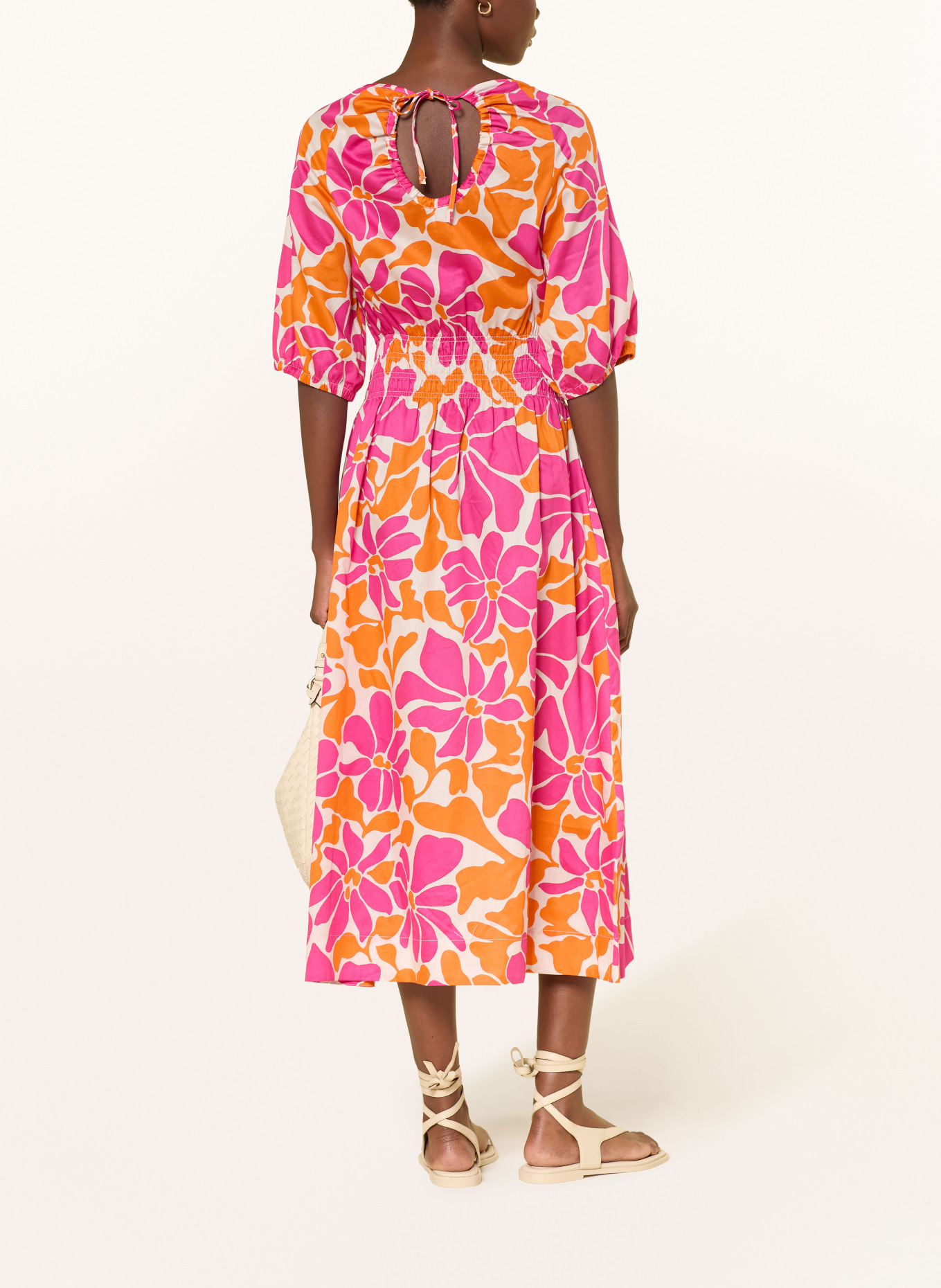 Smith & Soul sukienka: MOCNORÓŻOWY / KREMOWY / POMARAŃCZOWY