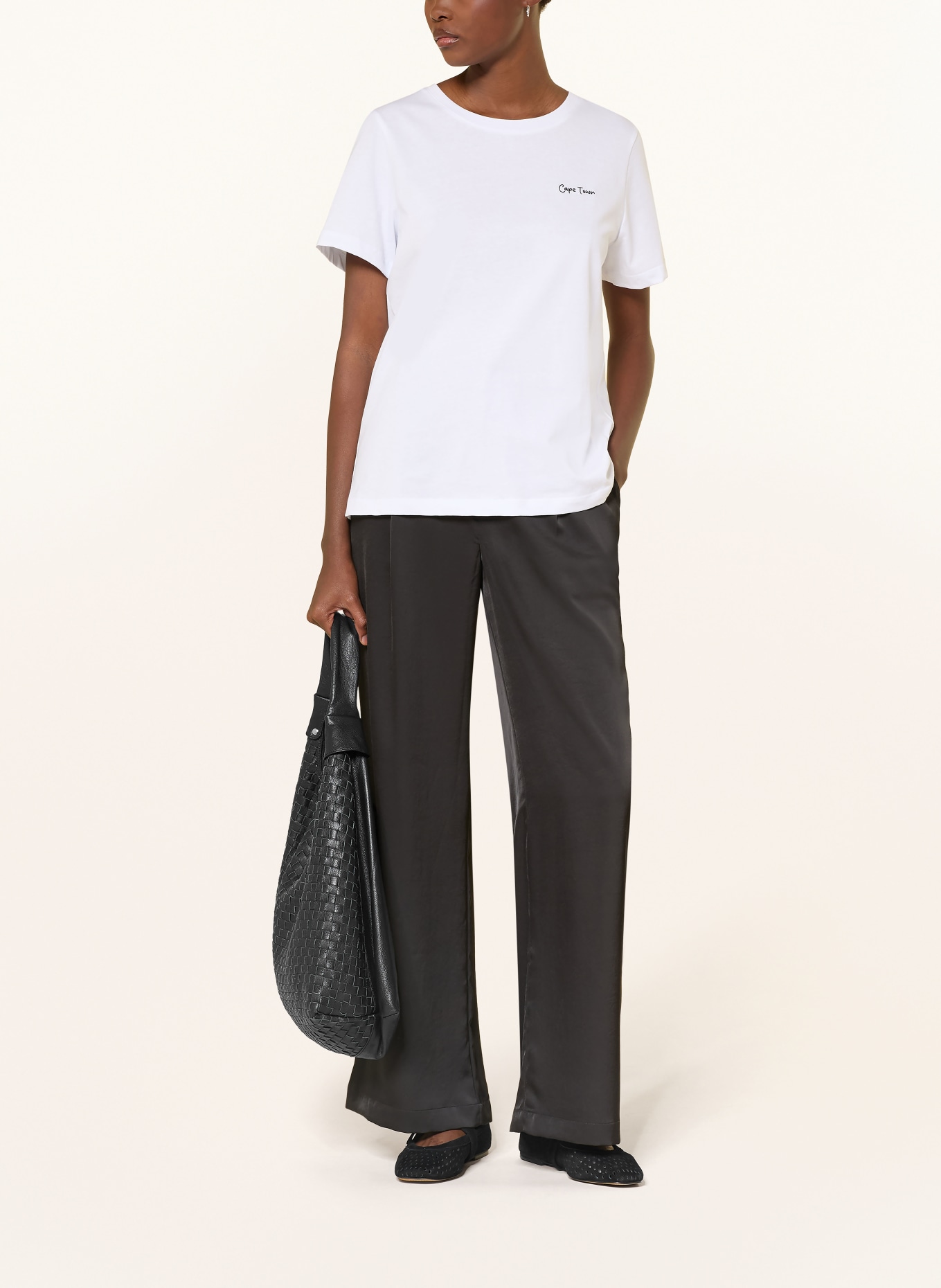 Smith & Soul T-Shirt: WEISS / BEIGE / PINK