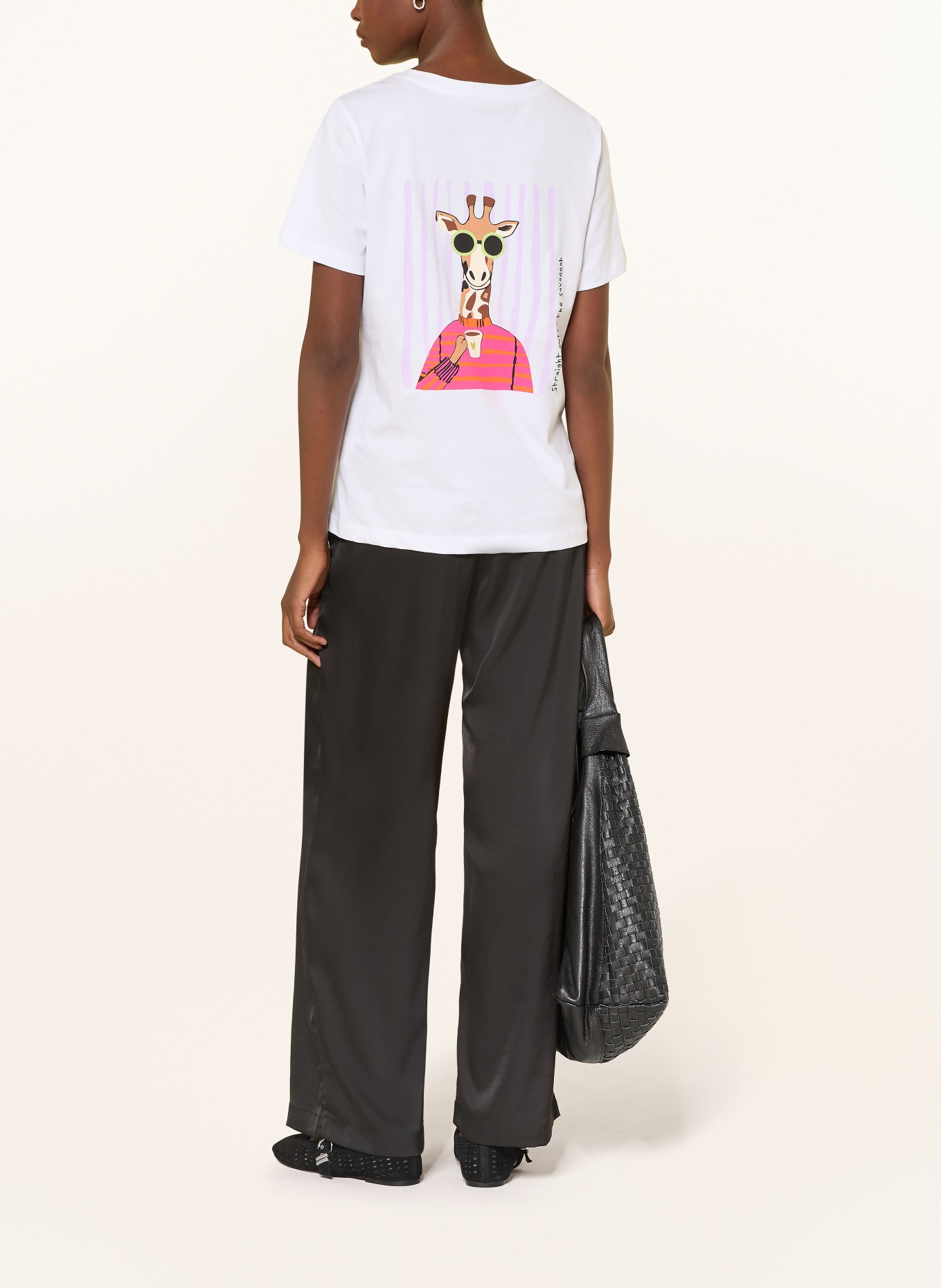 Smith & Soul T-Shirt: WEISS / BEIGE / PINK