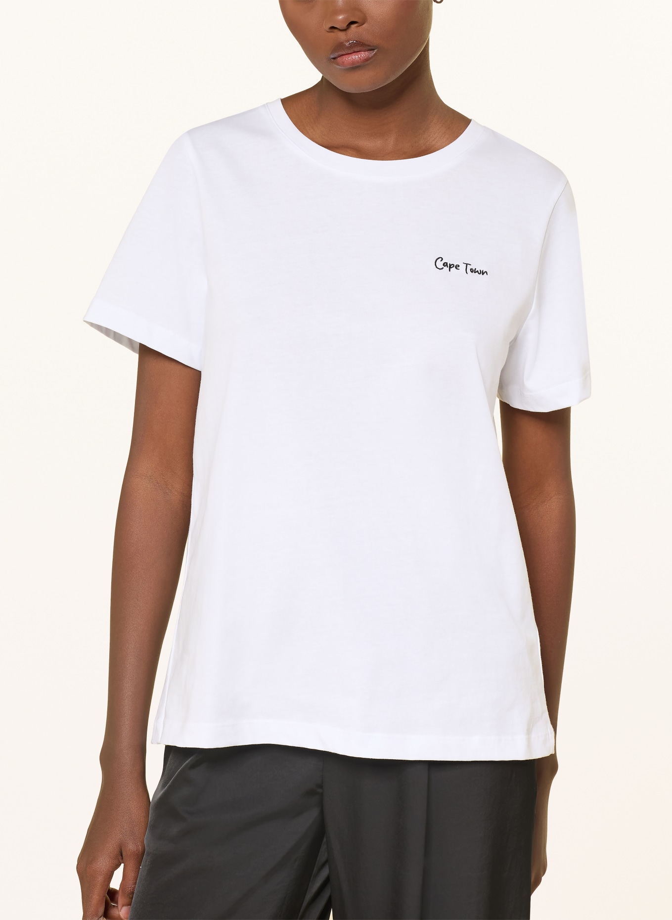 Smith & Soul T-Shirt: WEISS / BEIGE / PINK