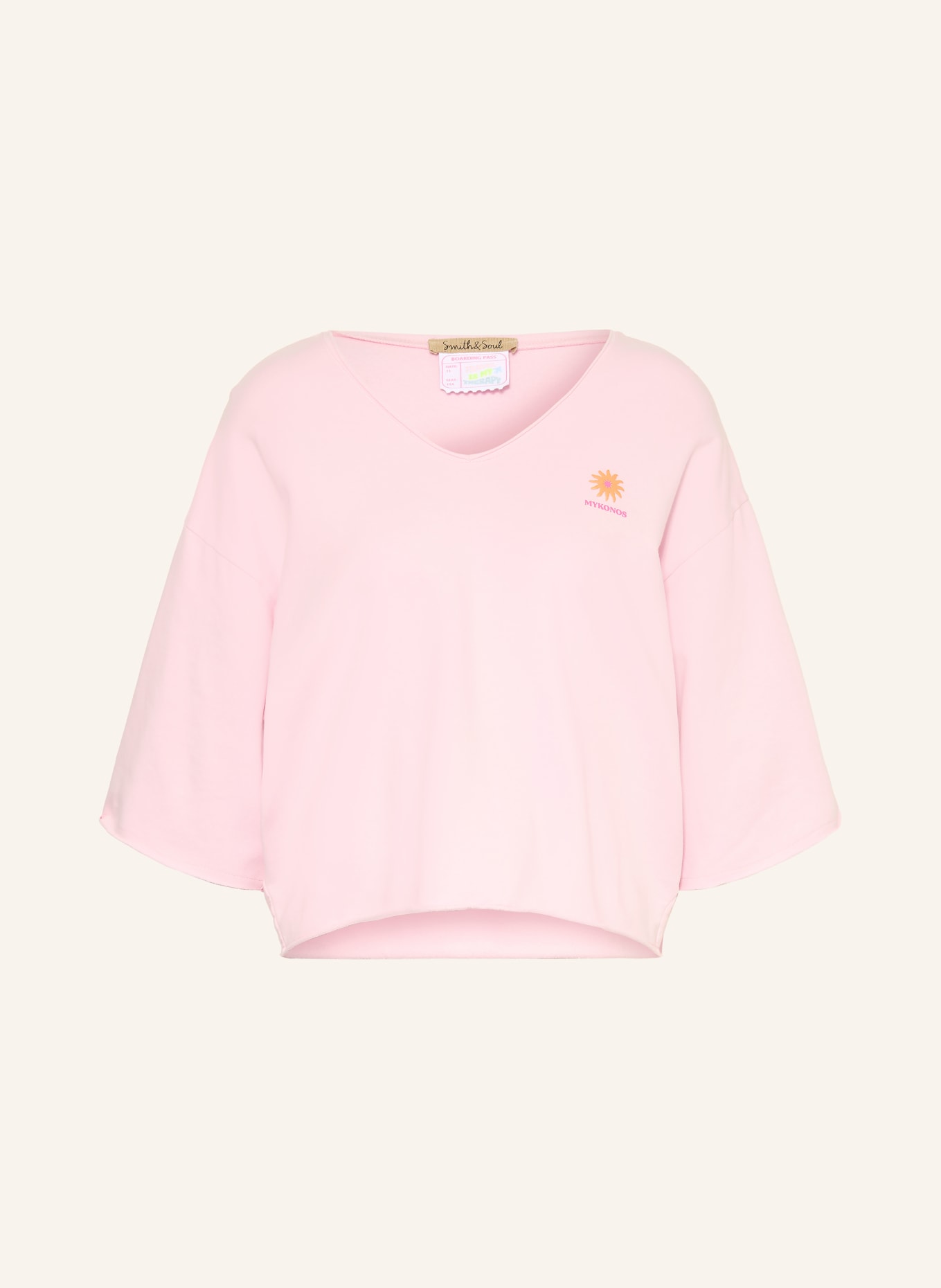 Smith & Soul Sweatshirt mit 3/4-Arm: HELLROSA / PINK
