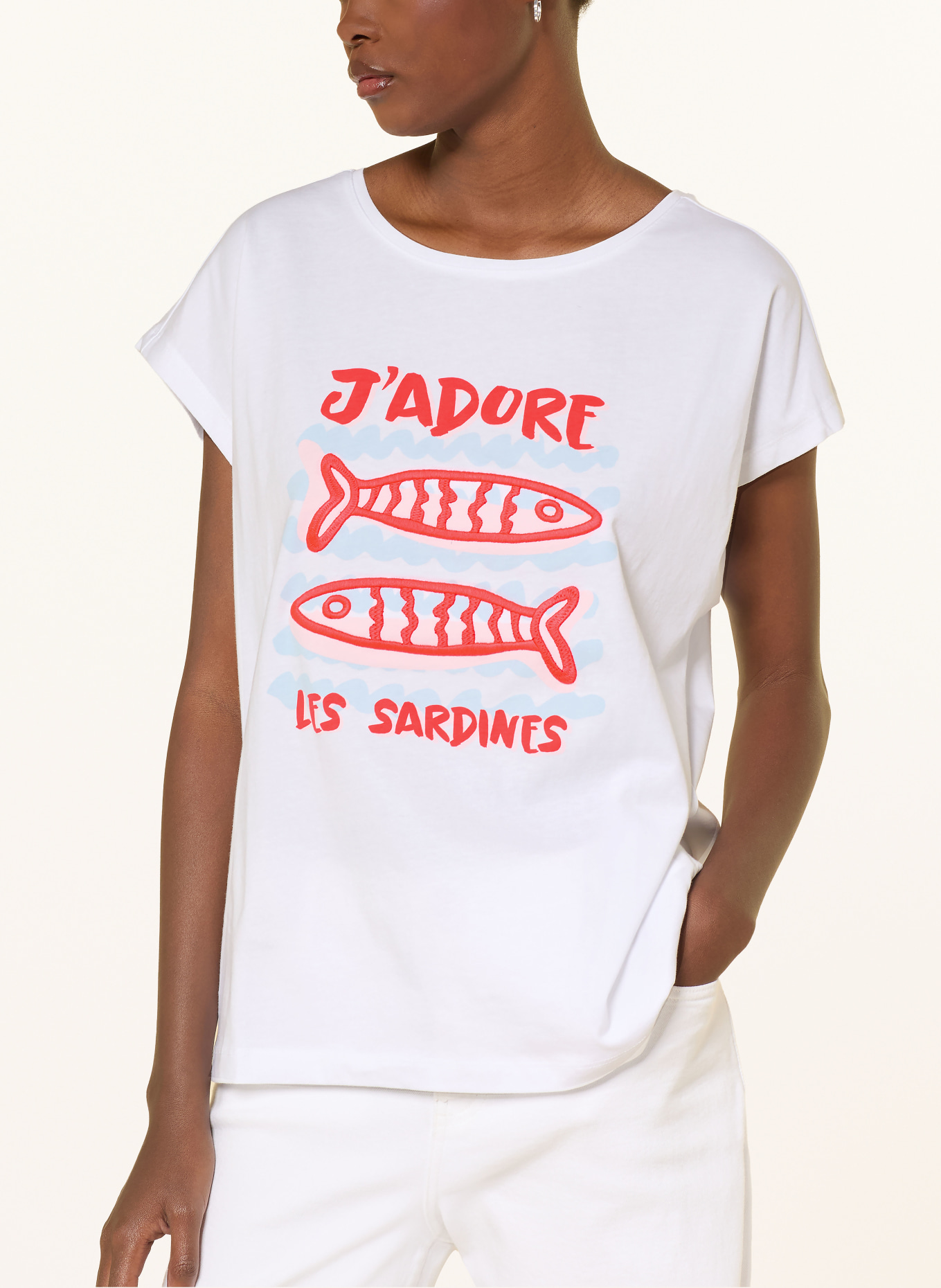 Smith & Soul Chemise oversize: BLANC / ROSE FUCHSIA / BLEU CLAIR