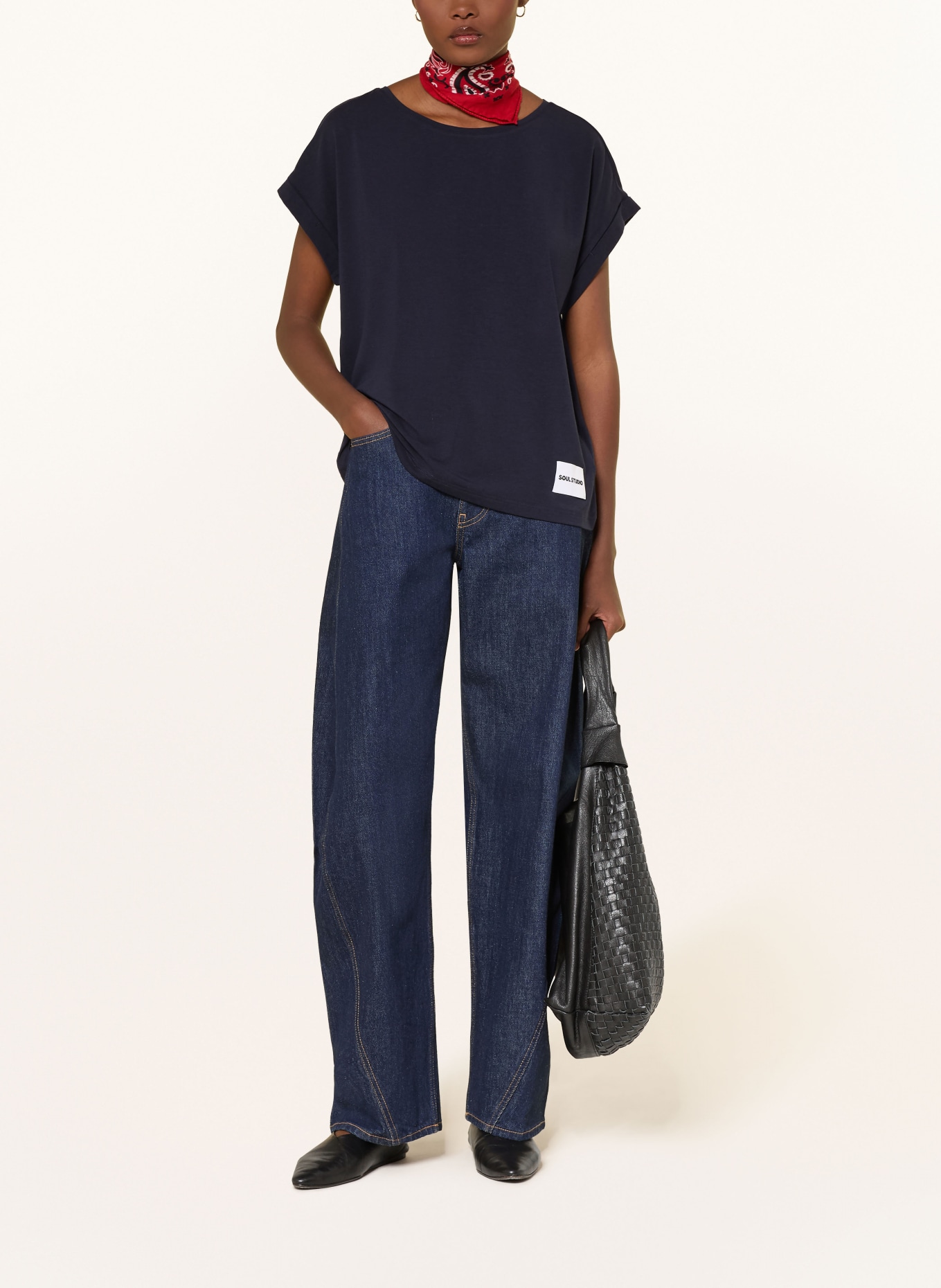 Smith & Soul Koszulka oversize: GRANATOWY