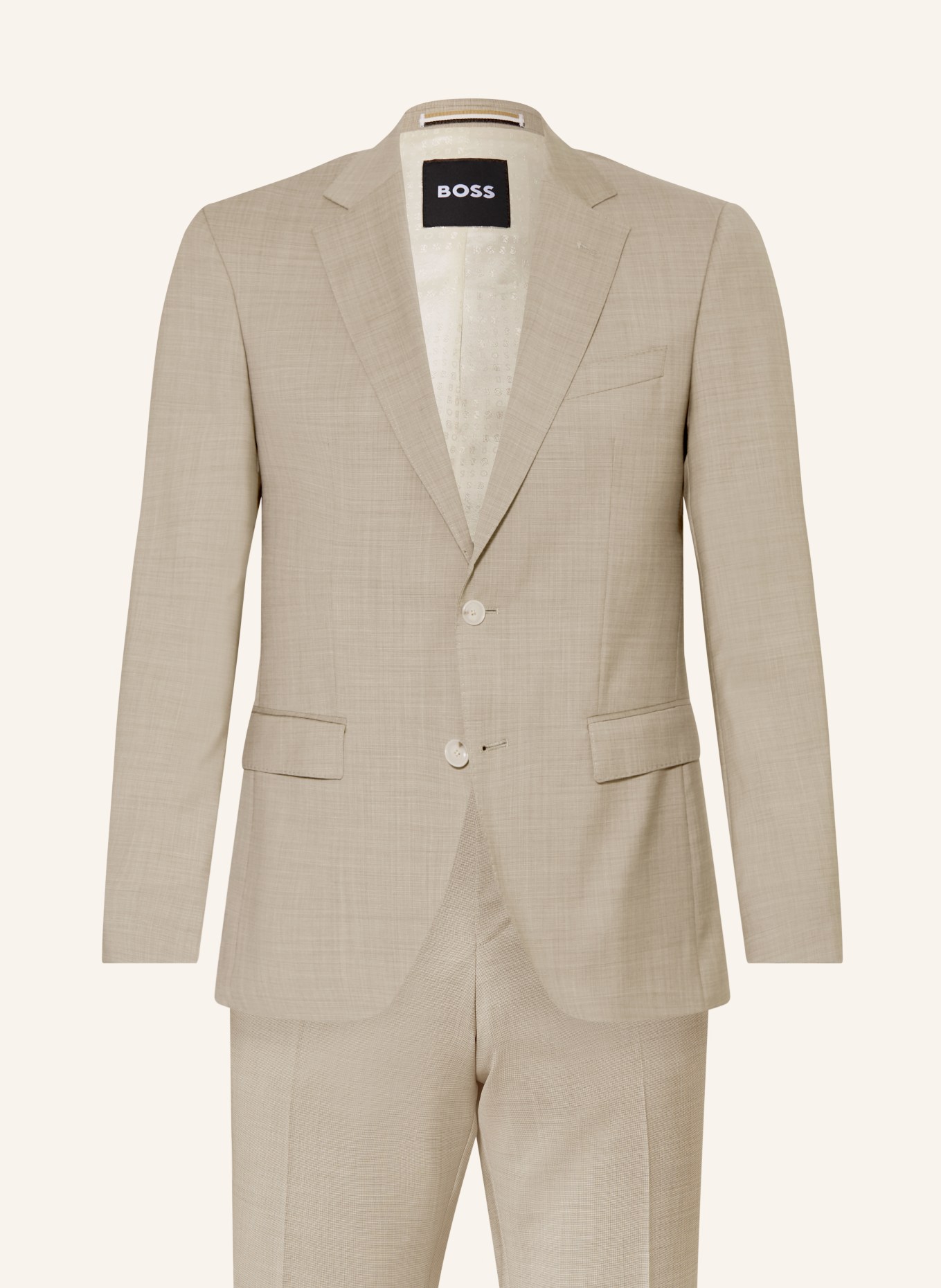 BOSS SUIT HUGE Slim Fit: BEIGE