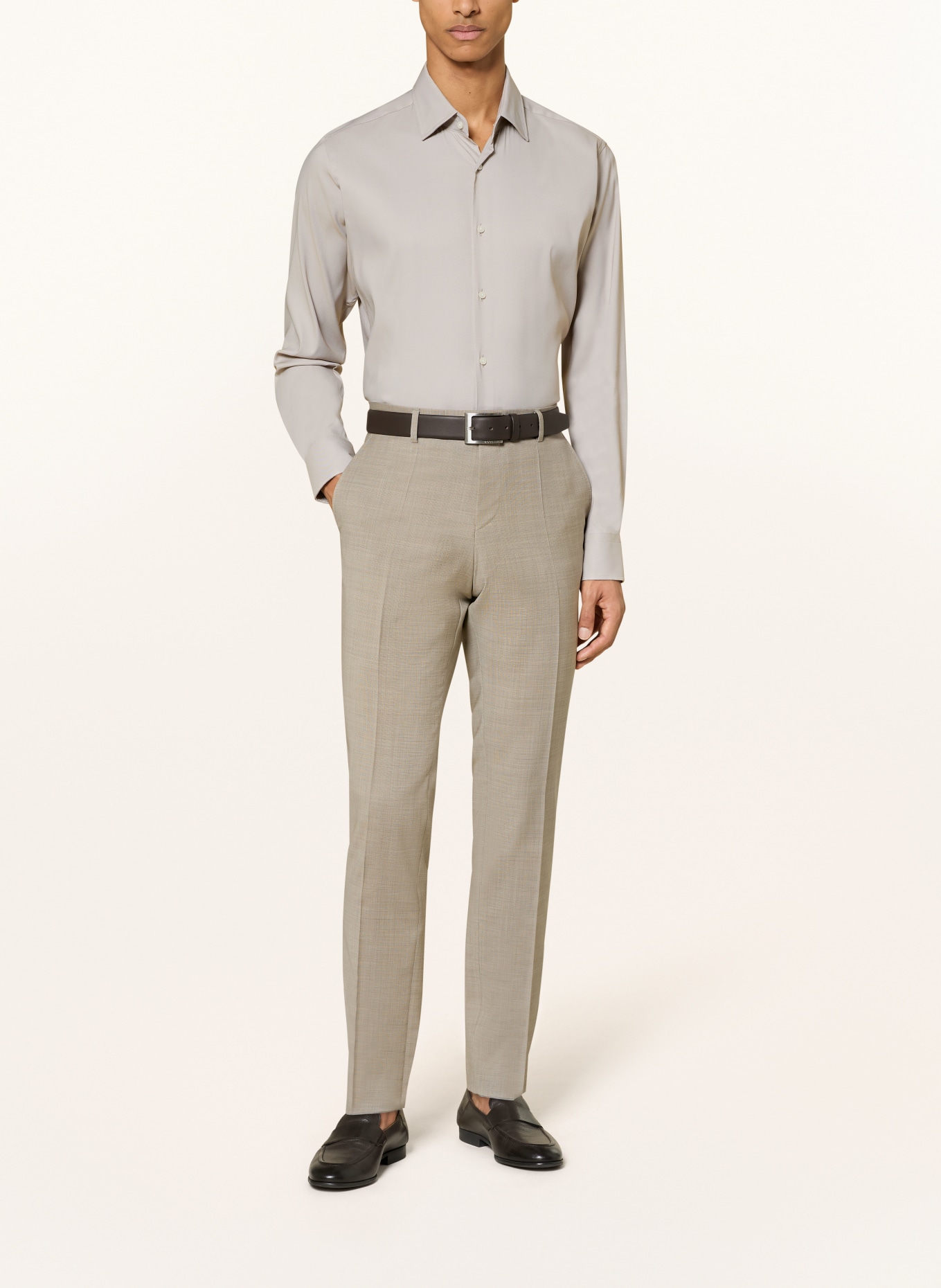 BOSS SUIT HUGE Slim Fit: BEIGE