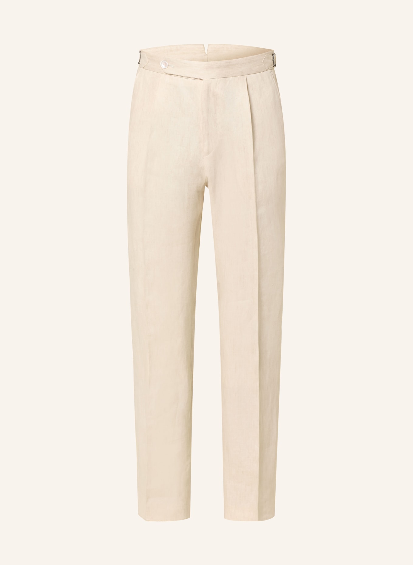 BOSS Pantalon chino en lin PERINO coupe fuselée: BEIGE