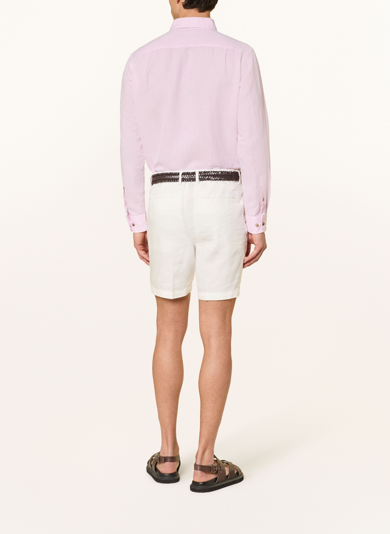 BOSS Short KANE avec lin: BLANC