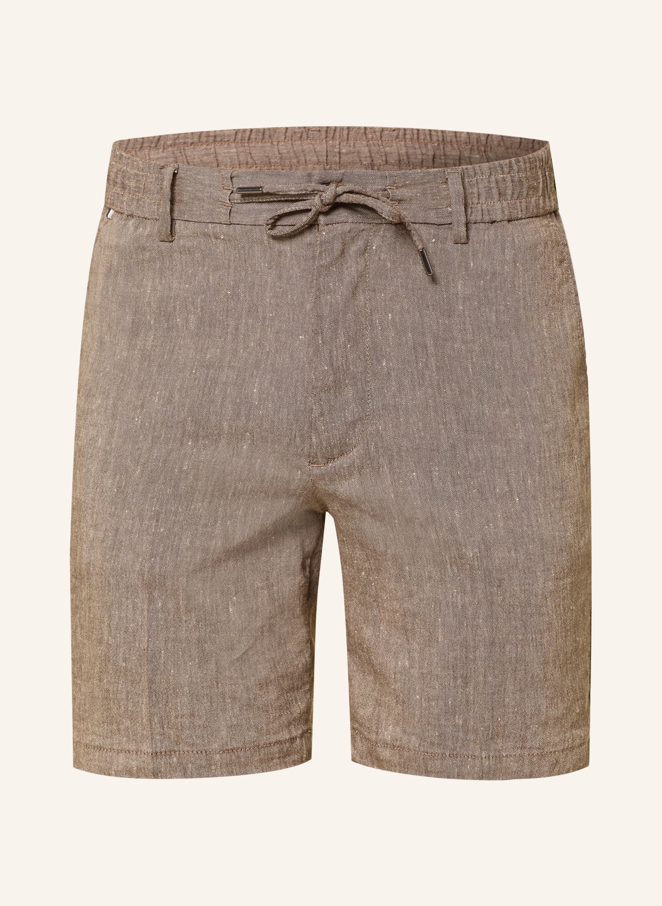 BOSS Short KANE avec lin: MARRON