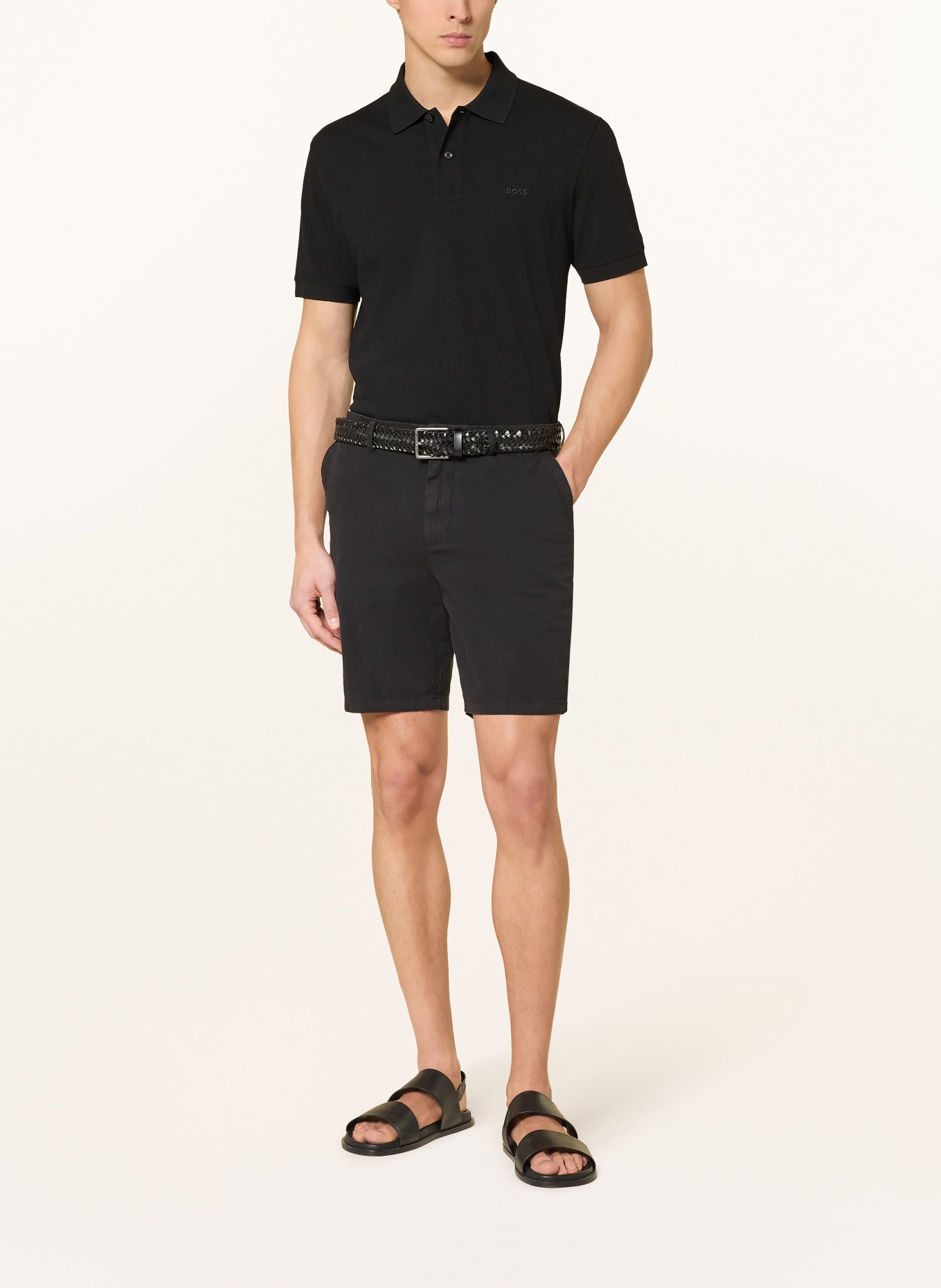 BOSS Short chino KANE Coupe moderne régulière: NOIR