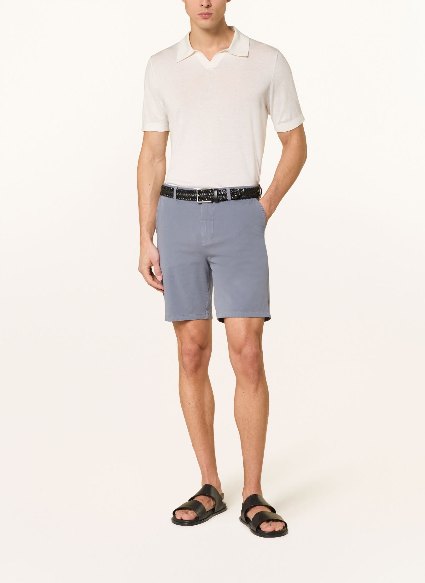 BOSS Short chino KANE Coupe moderne régulière: BLEU CLAIR