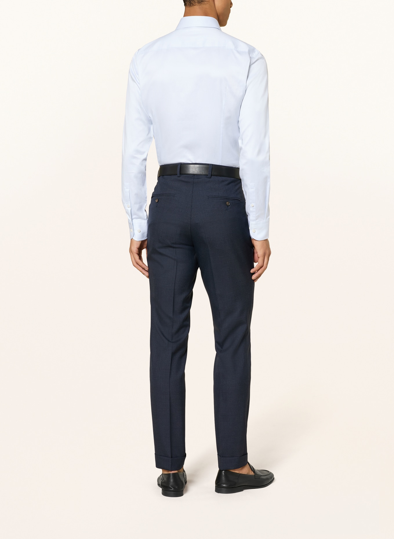 BOSS Hemd HANK Slim Fit: WEISS / HELLBLAU