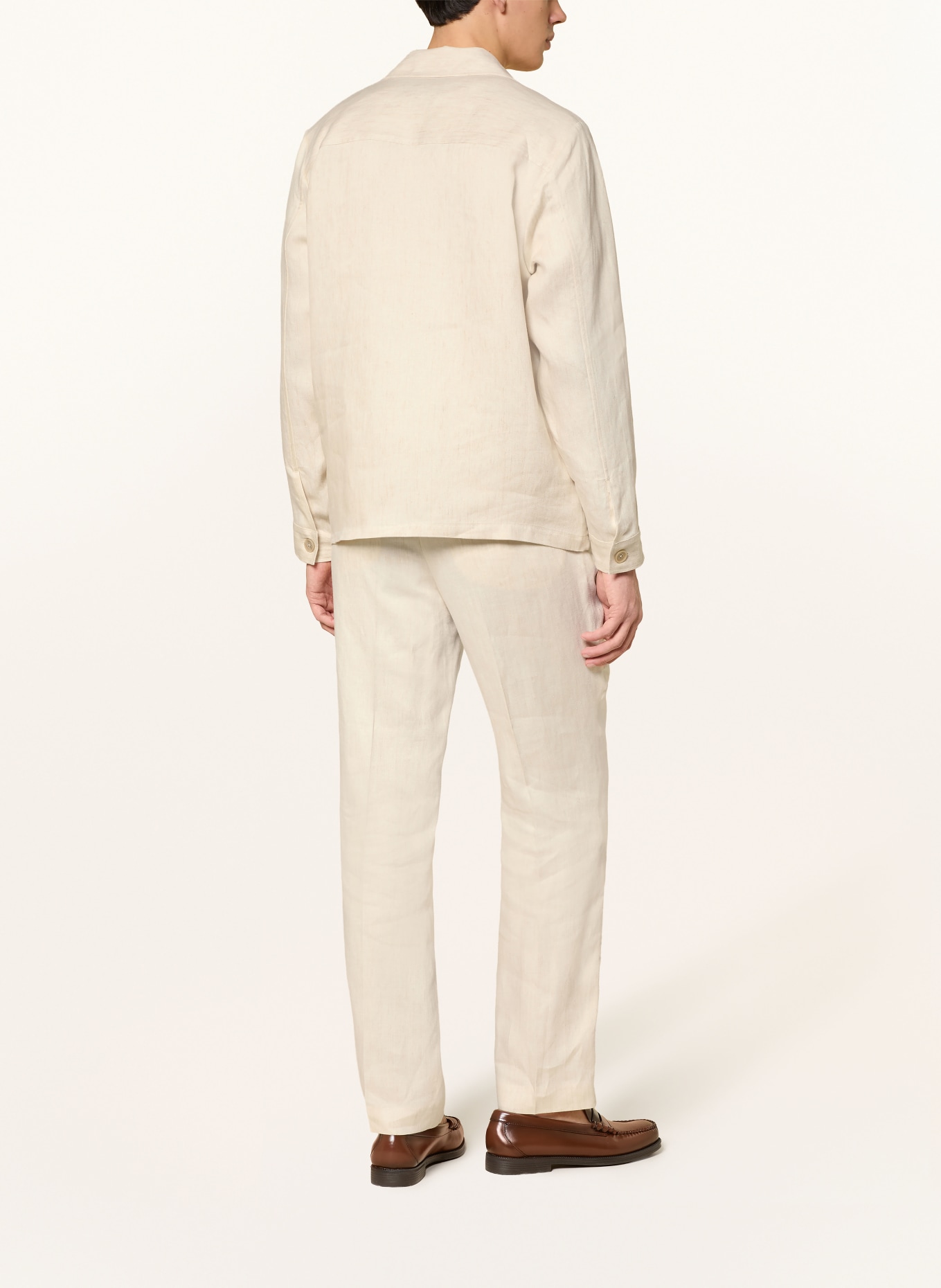 BOSS Overjacket aus Leinen: BEIGE