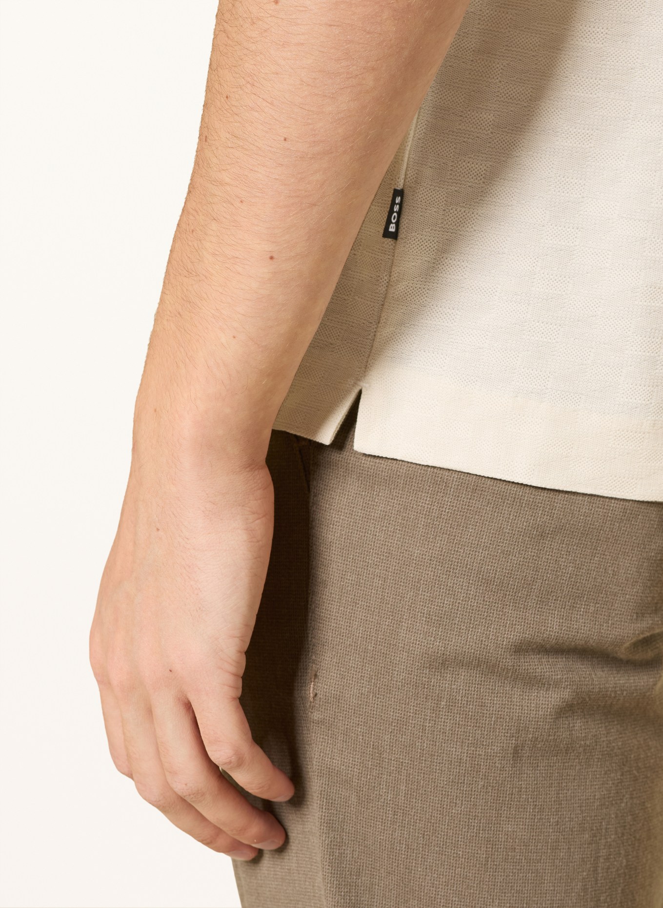 BOSS Dzianinowa koszulka polo PACK: BEŻOWY