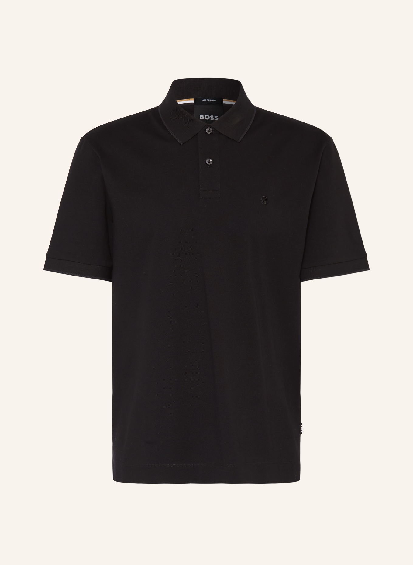 BOSS Piqué-Poloshirt PARRIS: SCHWARZ