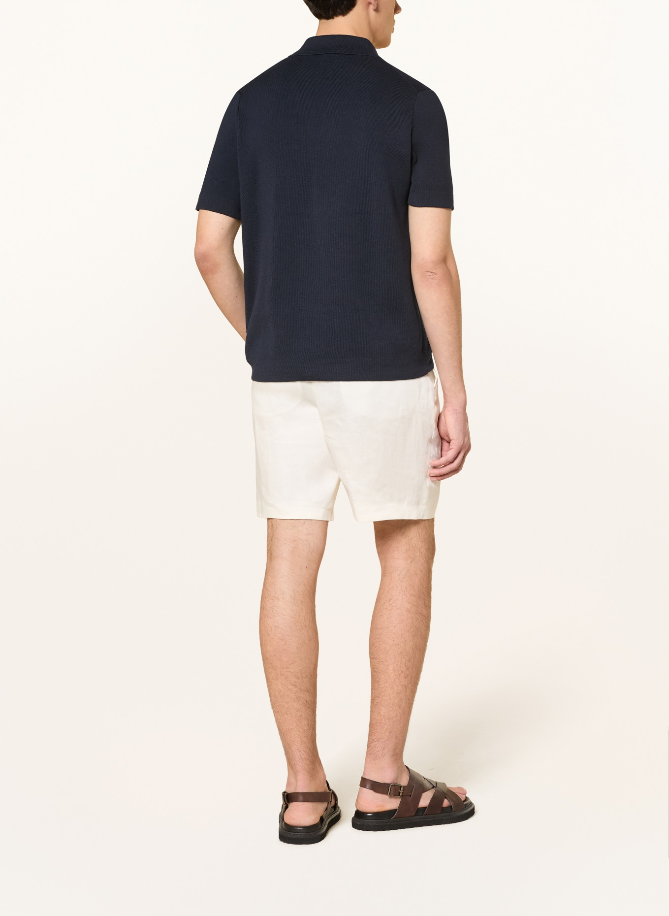 BOSS Sweter z dzianiny NERI o kroju slim fit: GRANATOWY