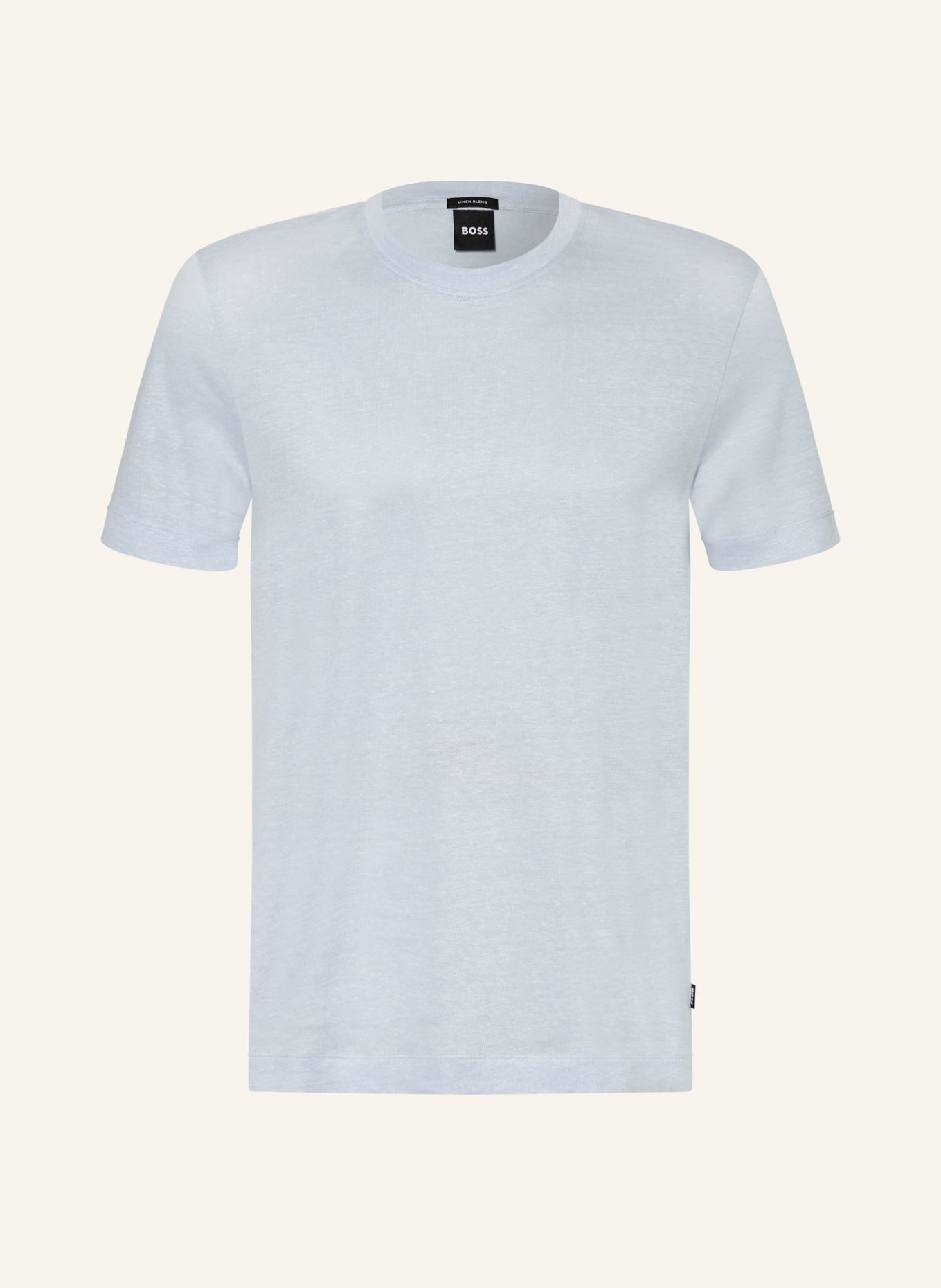 BOSS T-shirt THOMPSON en lin: BLEU CLAIR