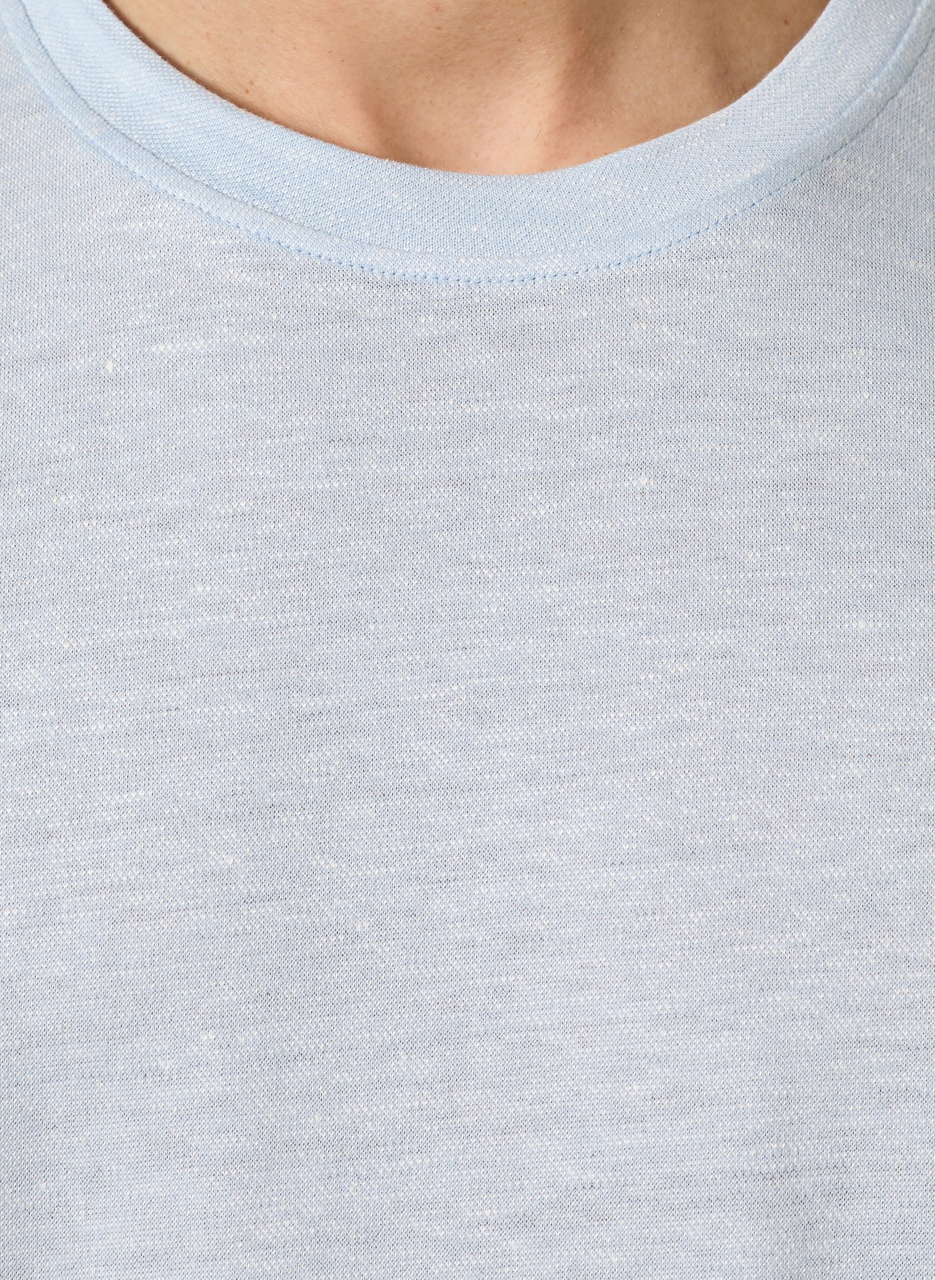 BOSS T-shirt THOMPSON en lin: BLEU CLAIR