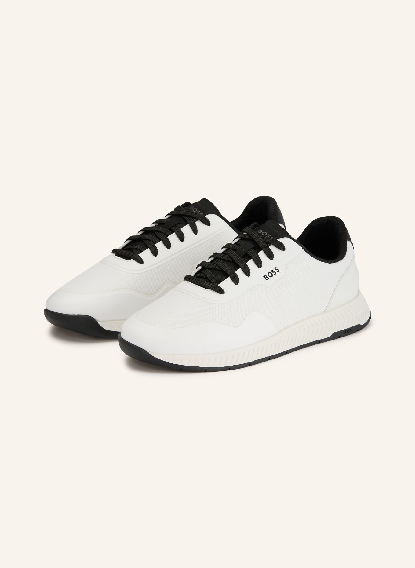 BOSS sneaker: WHITE / BLACK