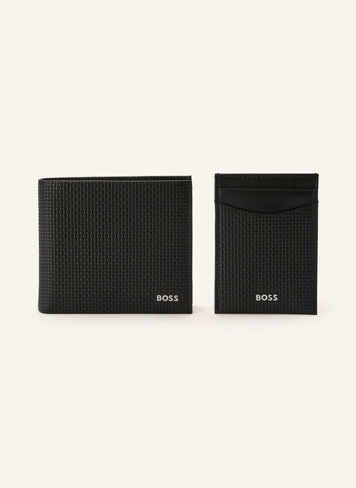 BOSS Set: Wallet and card case: BLACK