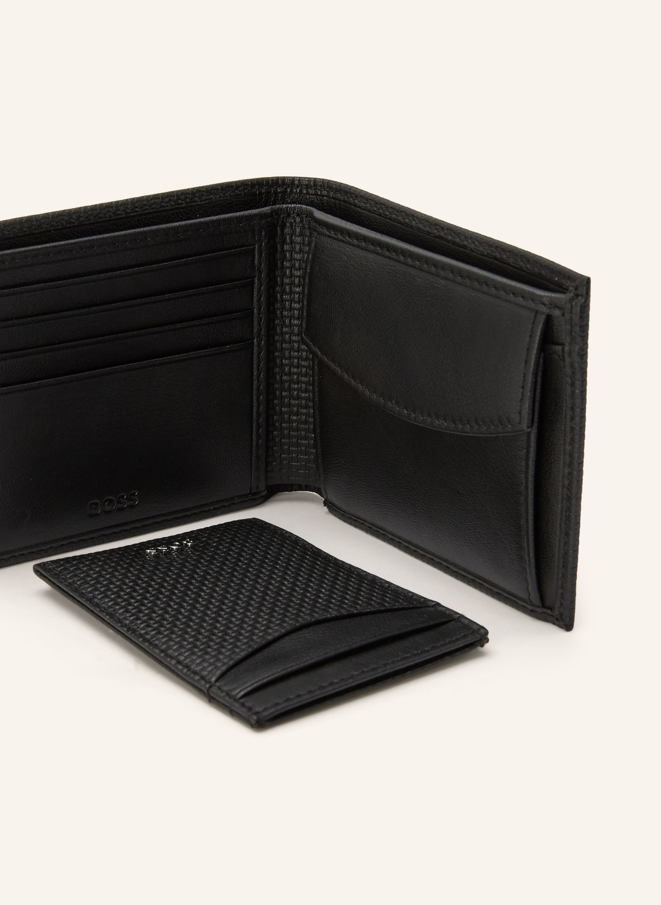 BOSS Set: Wallet and card case: BLACK