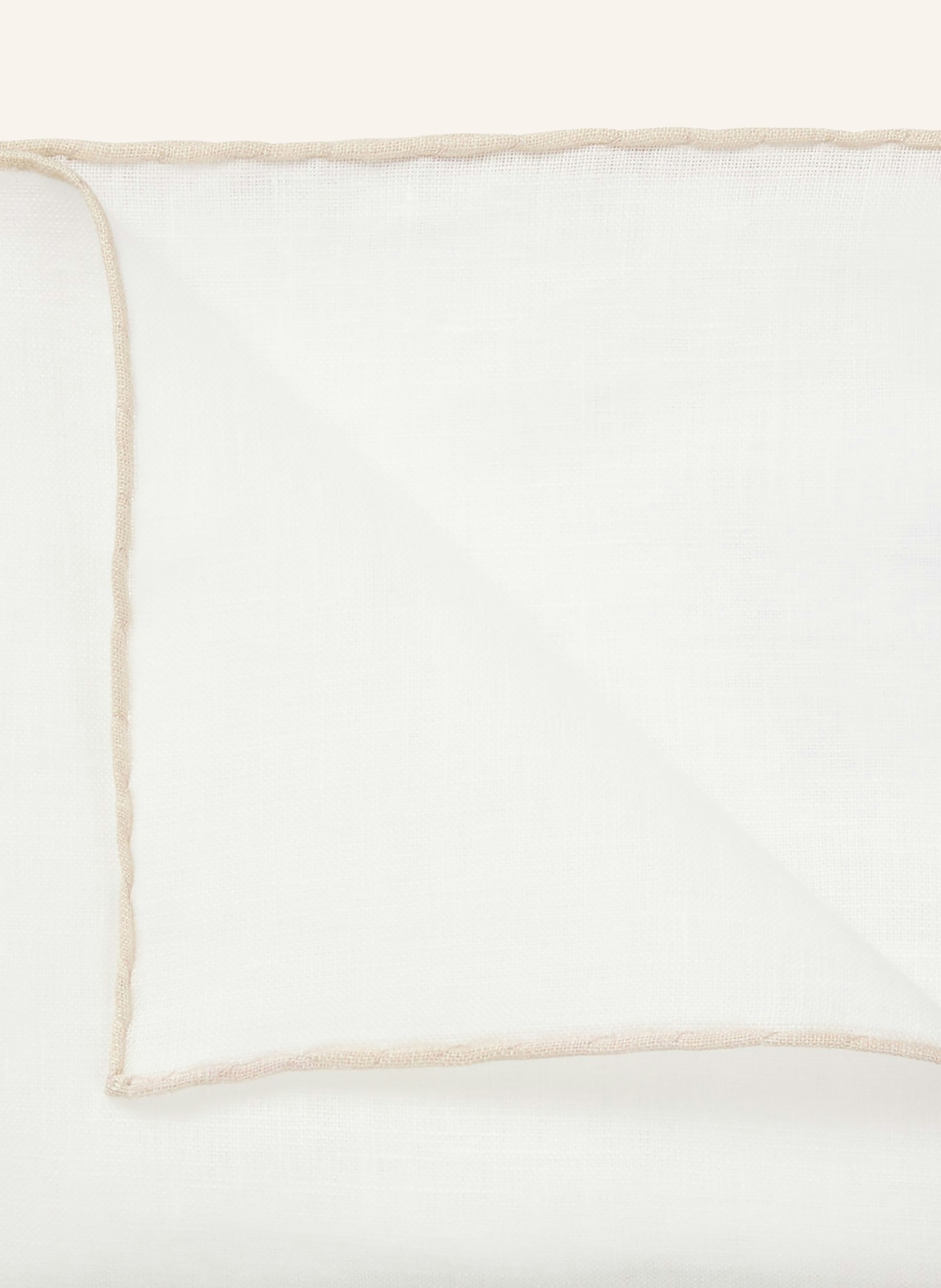 BOSS Linen pocket square: CREAM / BEIGE