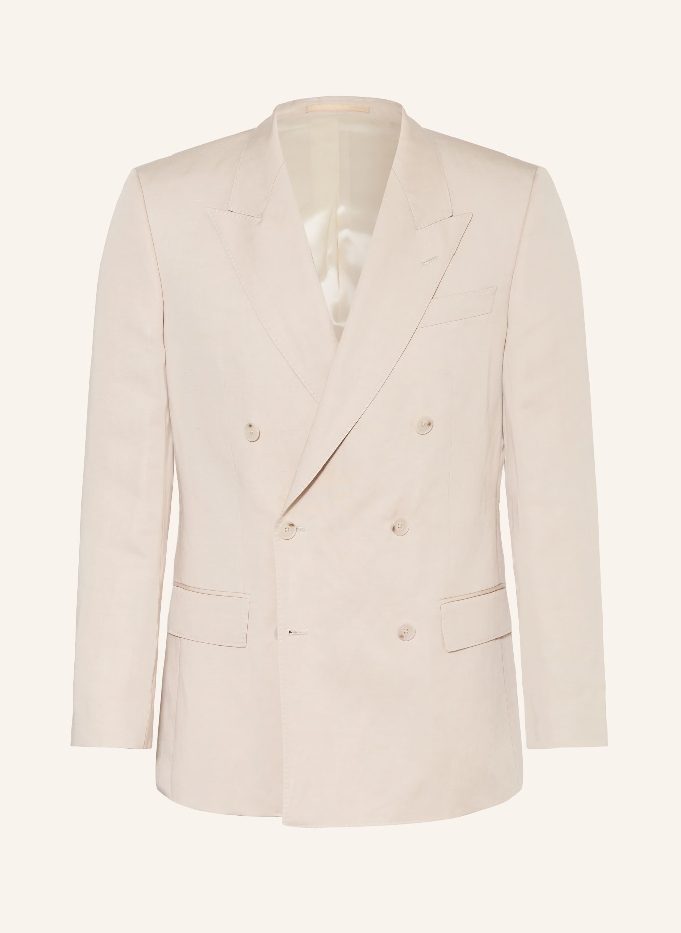 BOSS Slim fit colbert van linnen: 075 OPEN GREY