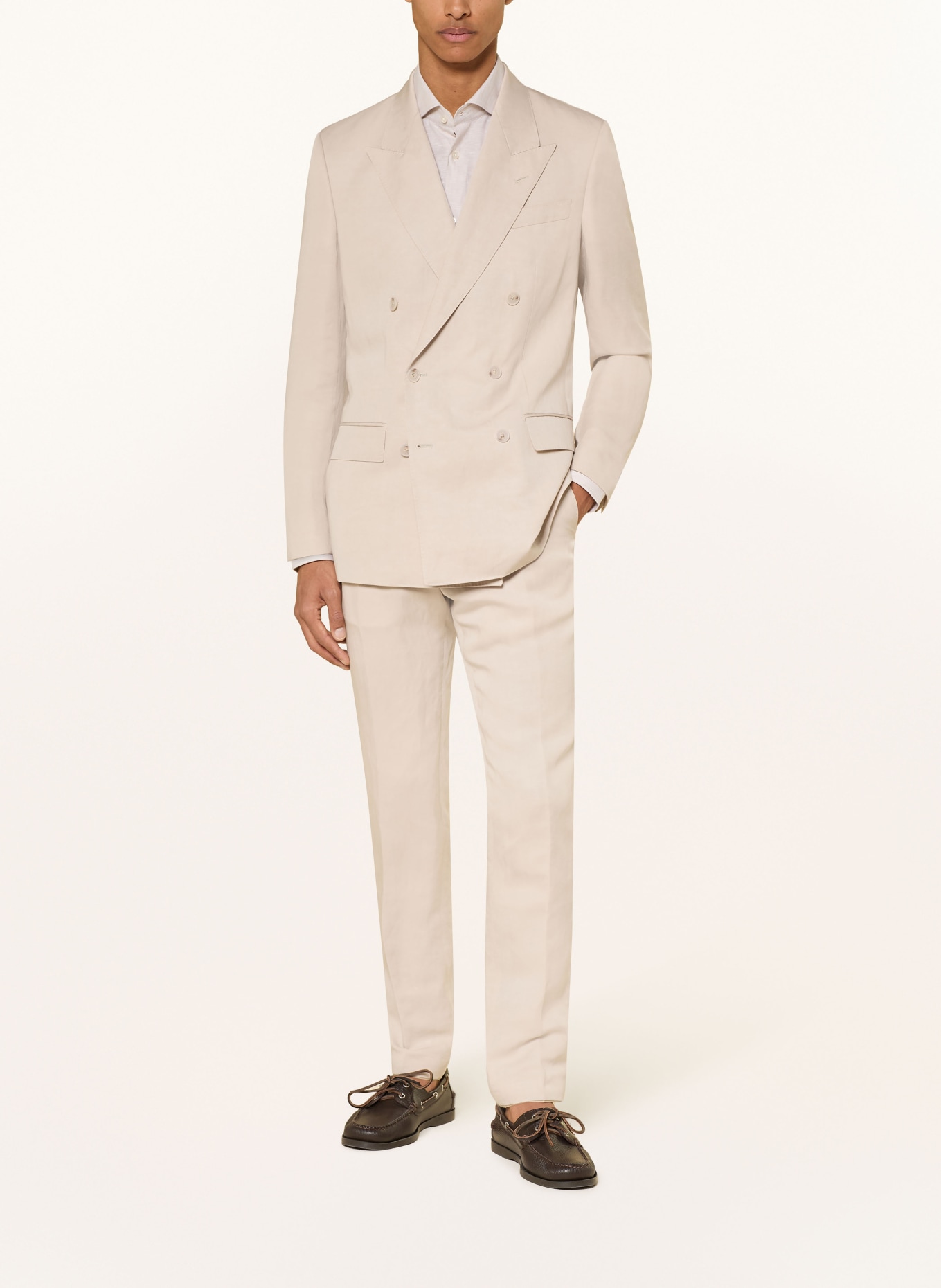 BOSS Anzugsakko Slim Fit mit Leinen: 075 OPEN GREY