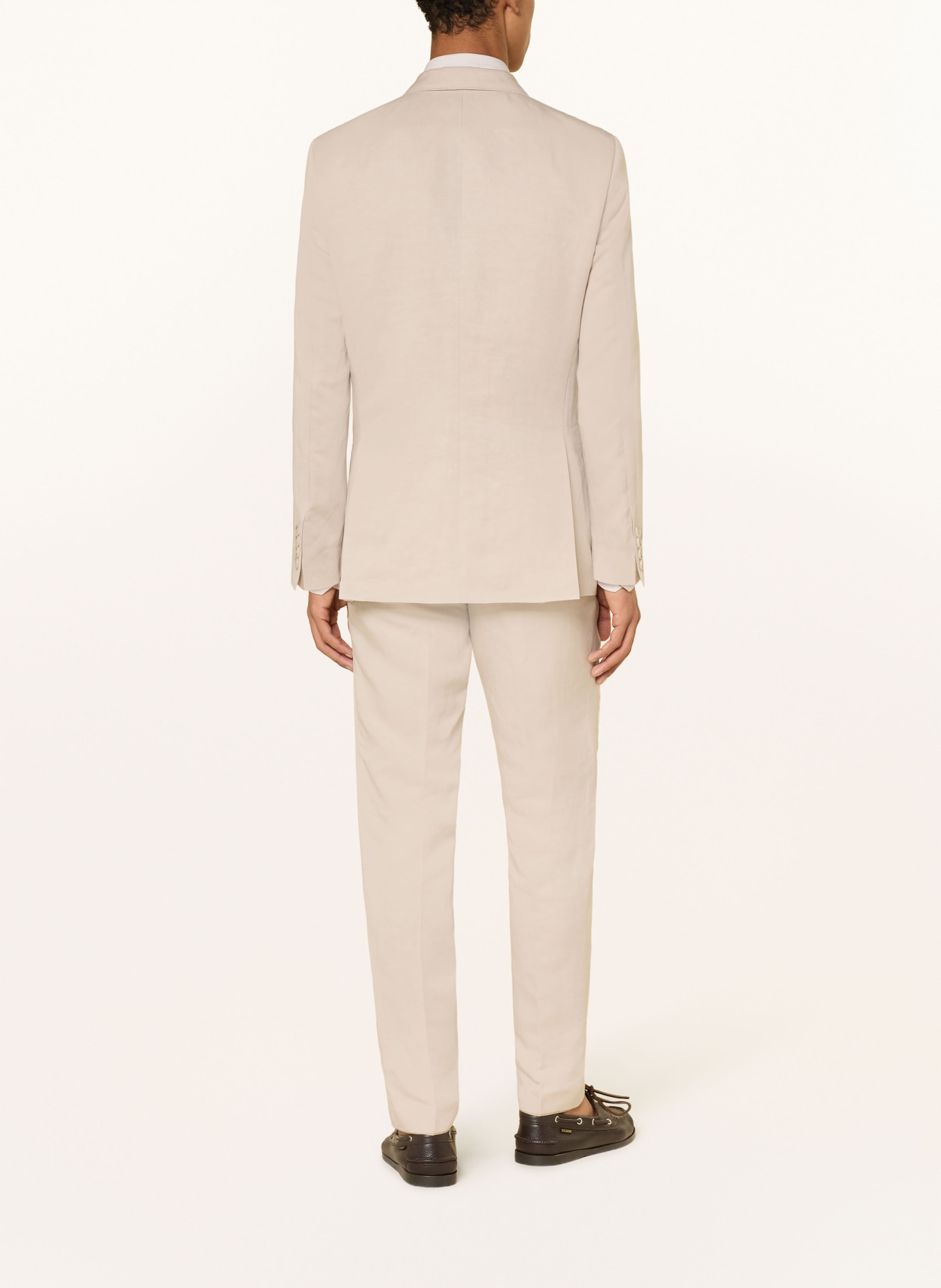 BOSS Slim fit colbert van linnen: 075 OPEN GREY