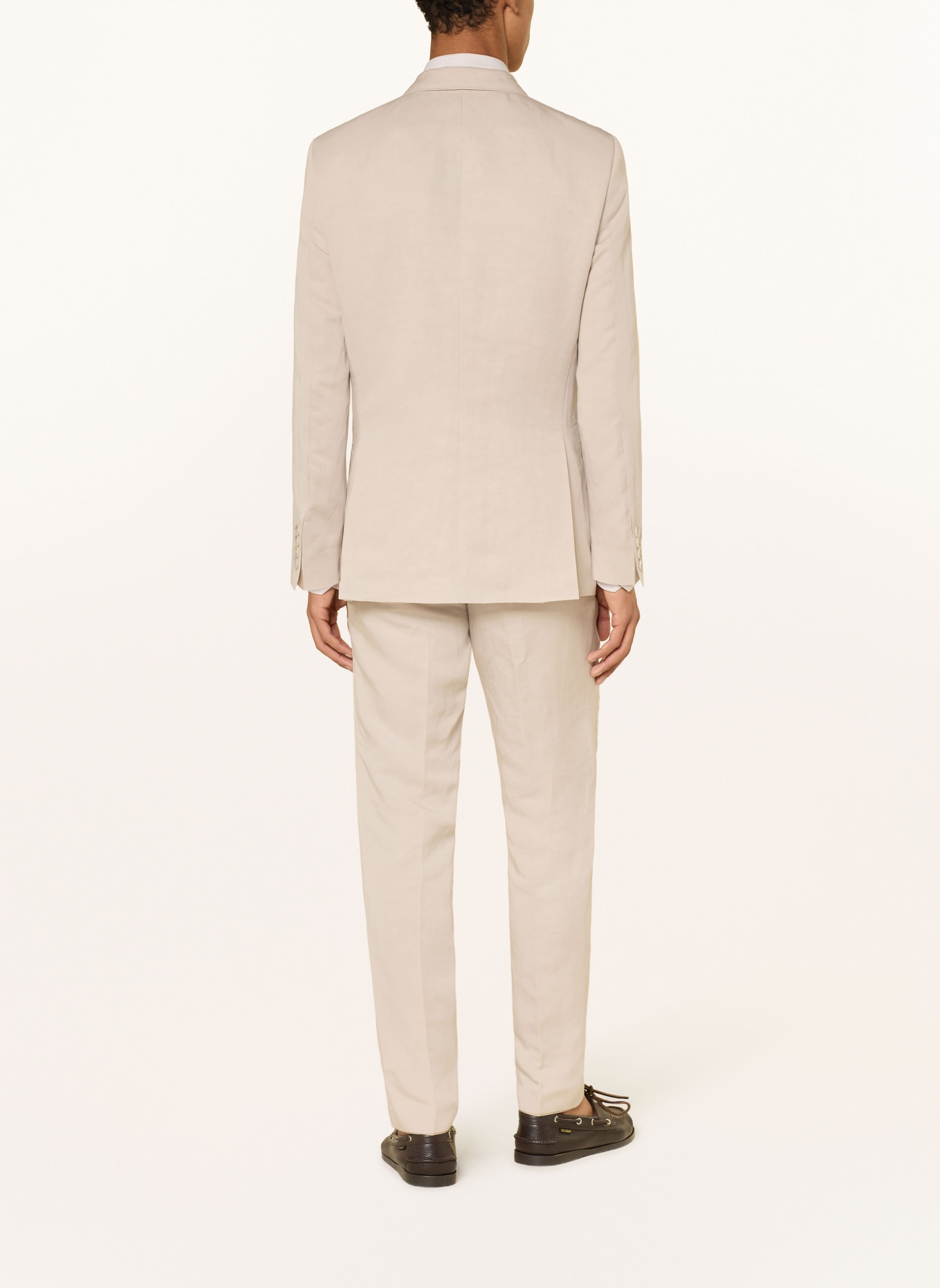 BOSS Anzugsakko Slim Fit mit Leinen: 075 OPEN GREY