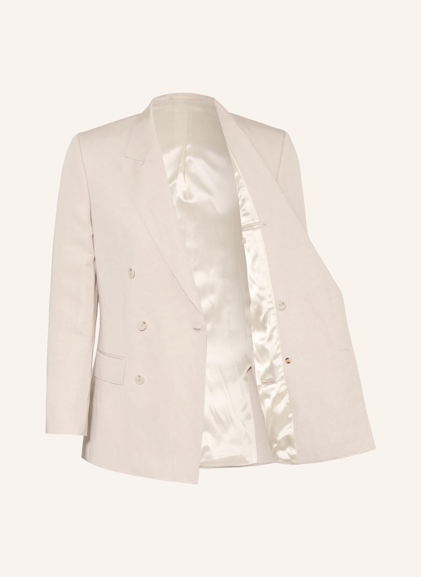 BOSS Slim fit colbert van linnen: 075 OPEN GREY