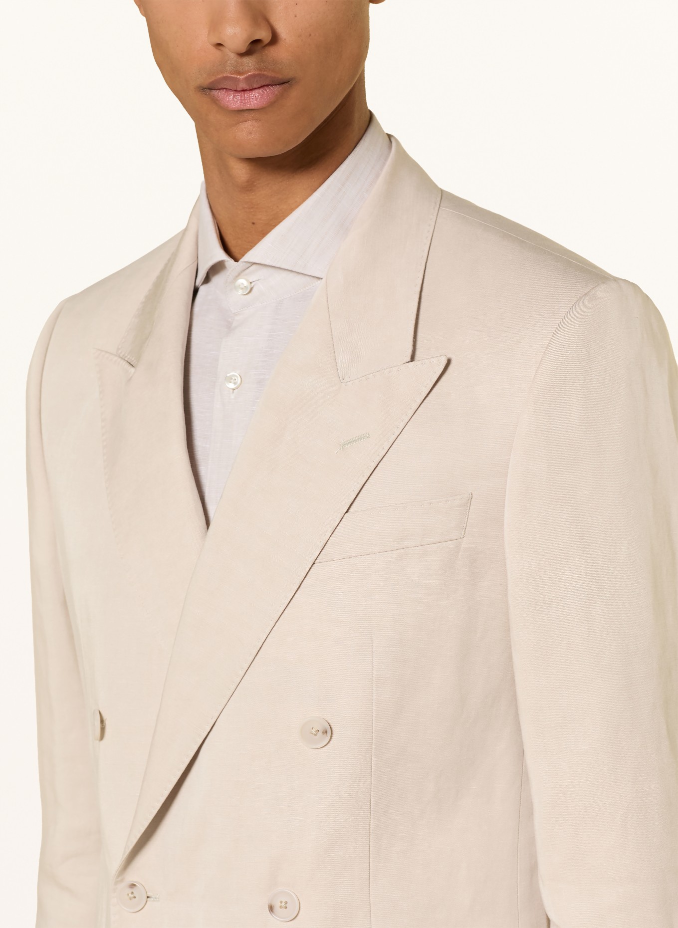 BOSS Anzugsakko Slim Fit mit Leinen: 075 OPEN GREY