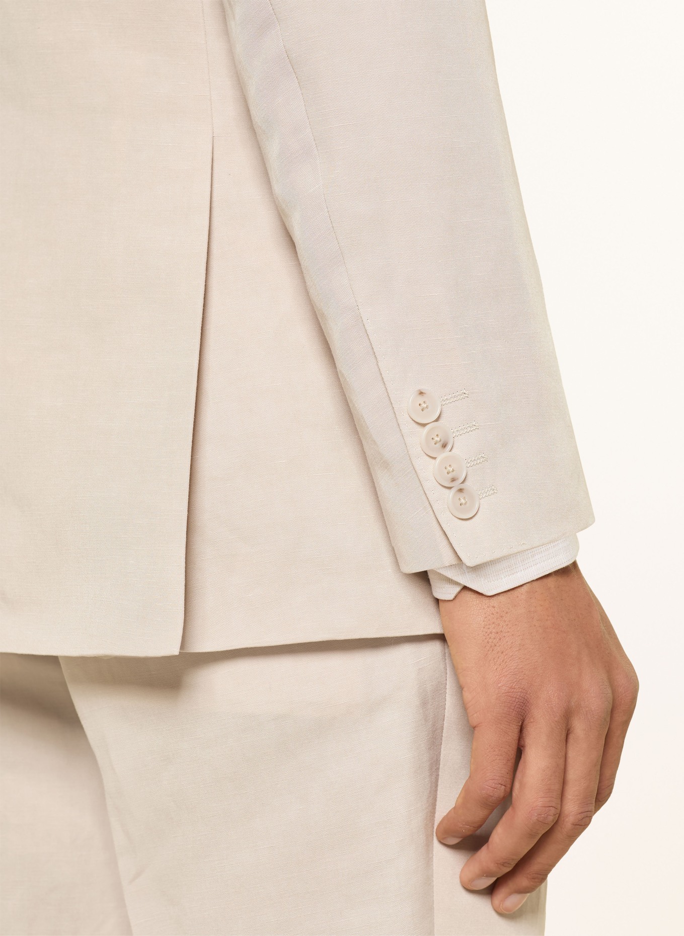 BOSS Anzugsakko Slim Fit mit Leinen: 075 OPEN GREY