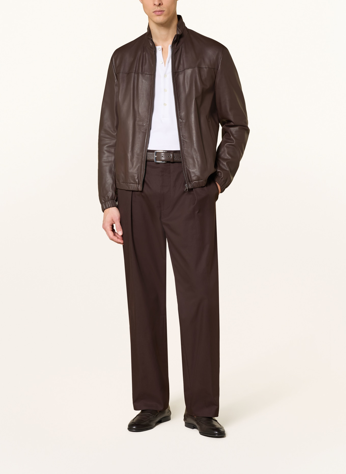 BOSS Regular fit chino pants: DARK BROWN