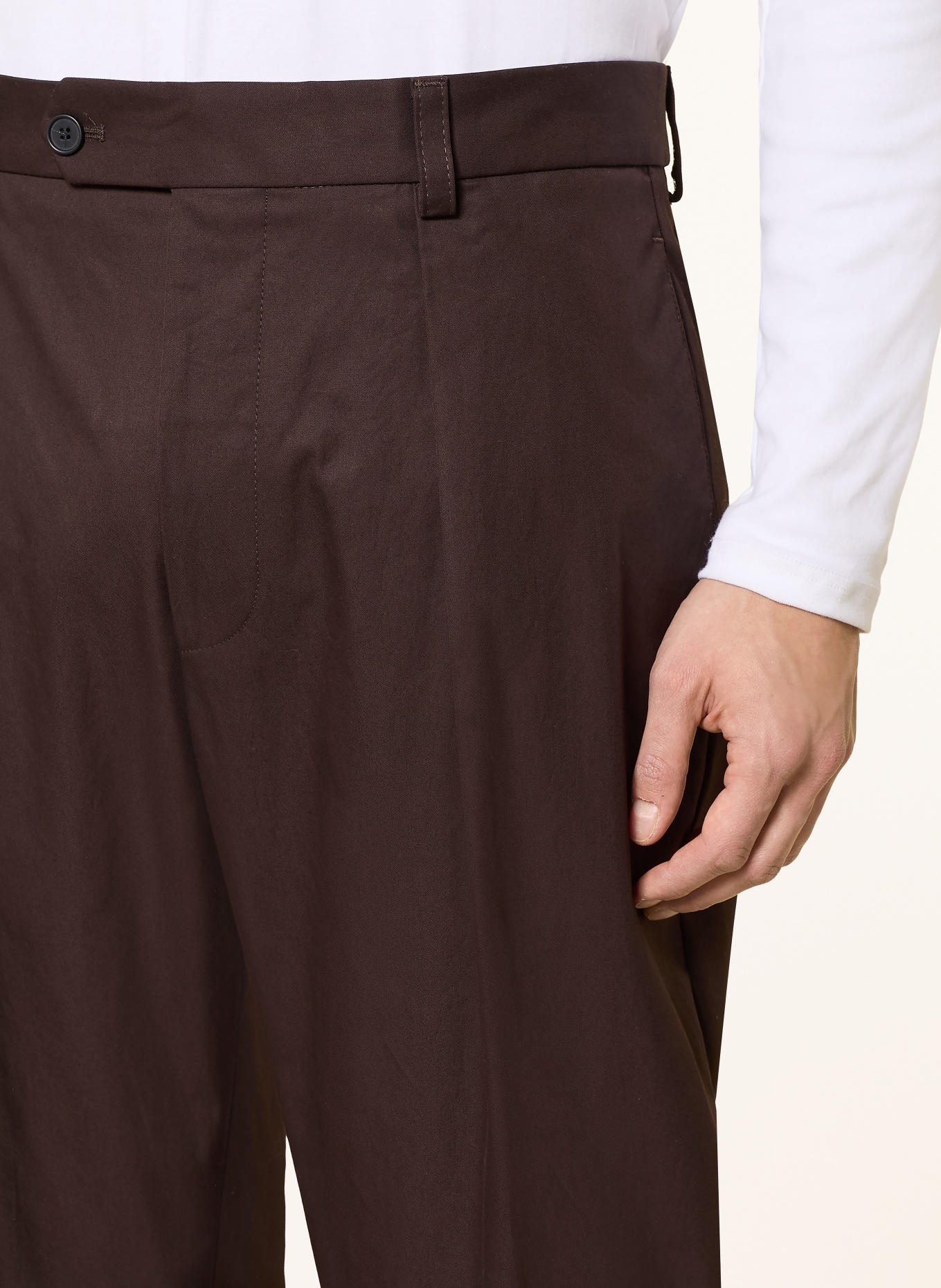 BOSS Regular fit chino pants: DARK BROWN