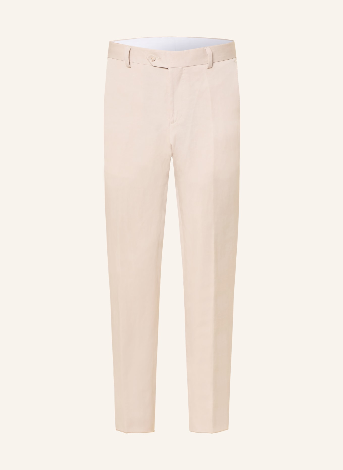 BOSS Slim fit pantalon met linnen: 075 OPEN GREY