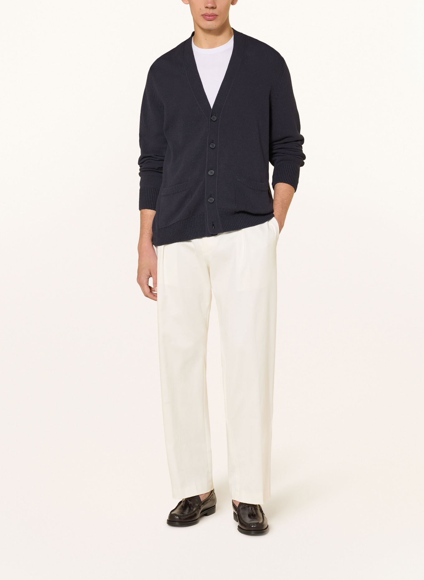 BOSS Strickjacke NIVO: DUNKELBLAU