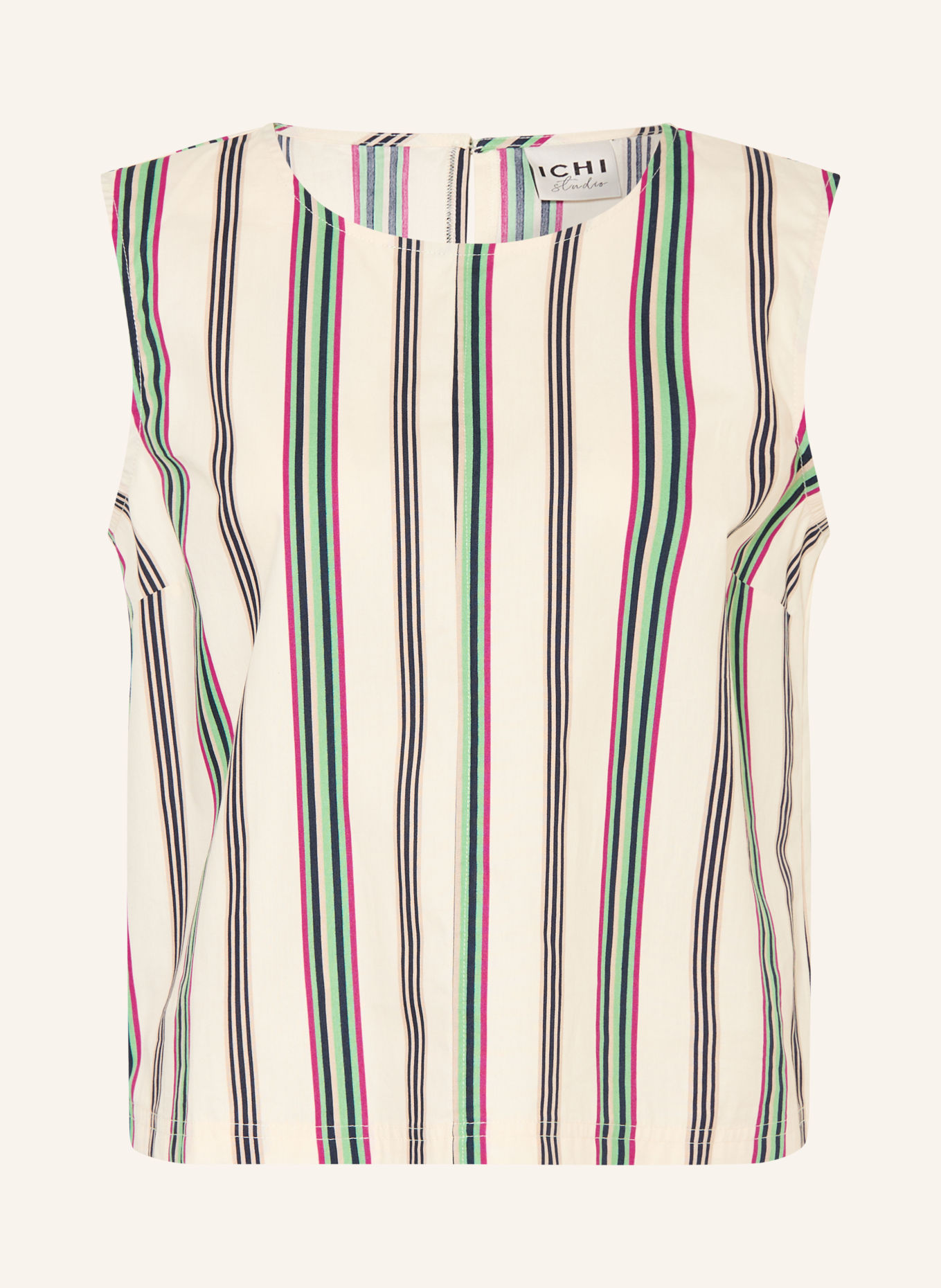 ICHI IHLEANNA Blouse Top: CREAM / PINK / LIGHT GREEN