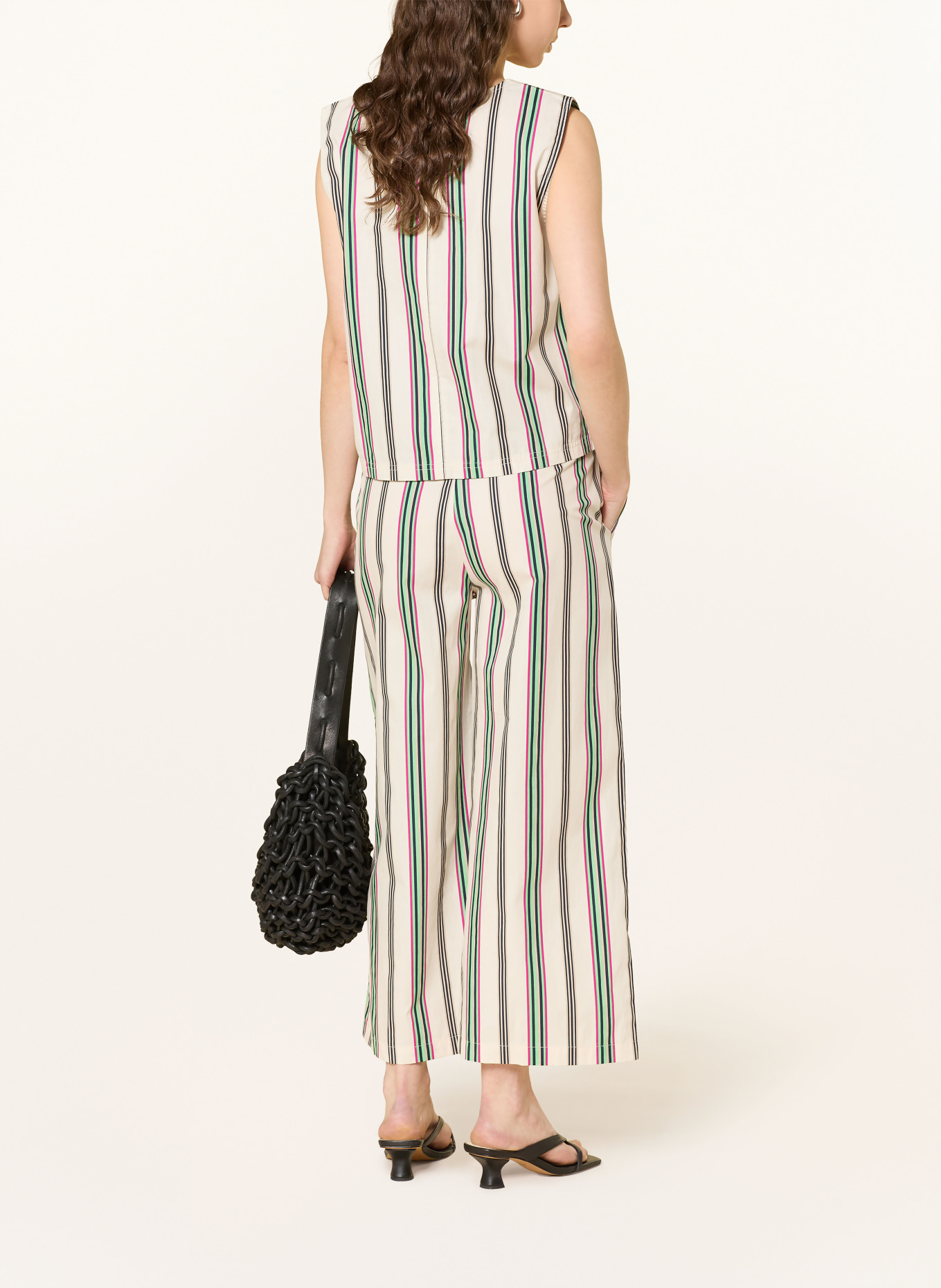 ICHI IHLEANNA Blouse Top: CREAM / PINK / LIGHT GREEN