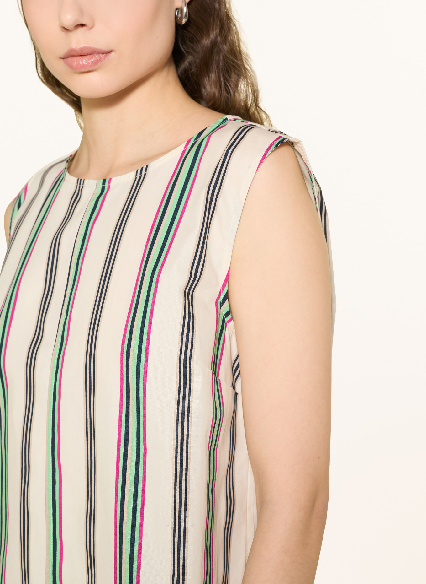 ICHI IHLEANNA Blouse Top: CREAM / PINK / LIGHT GREEN