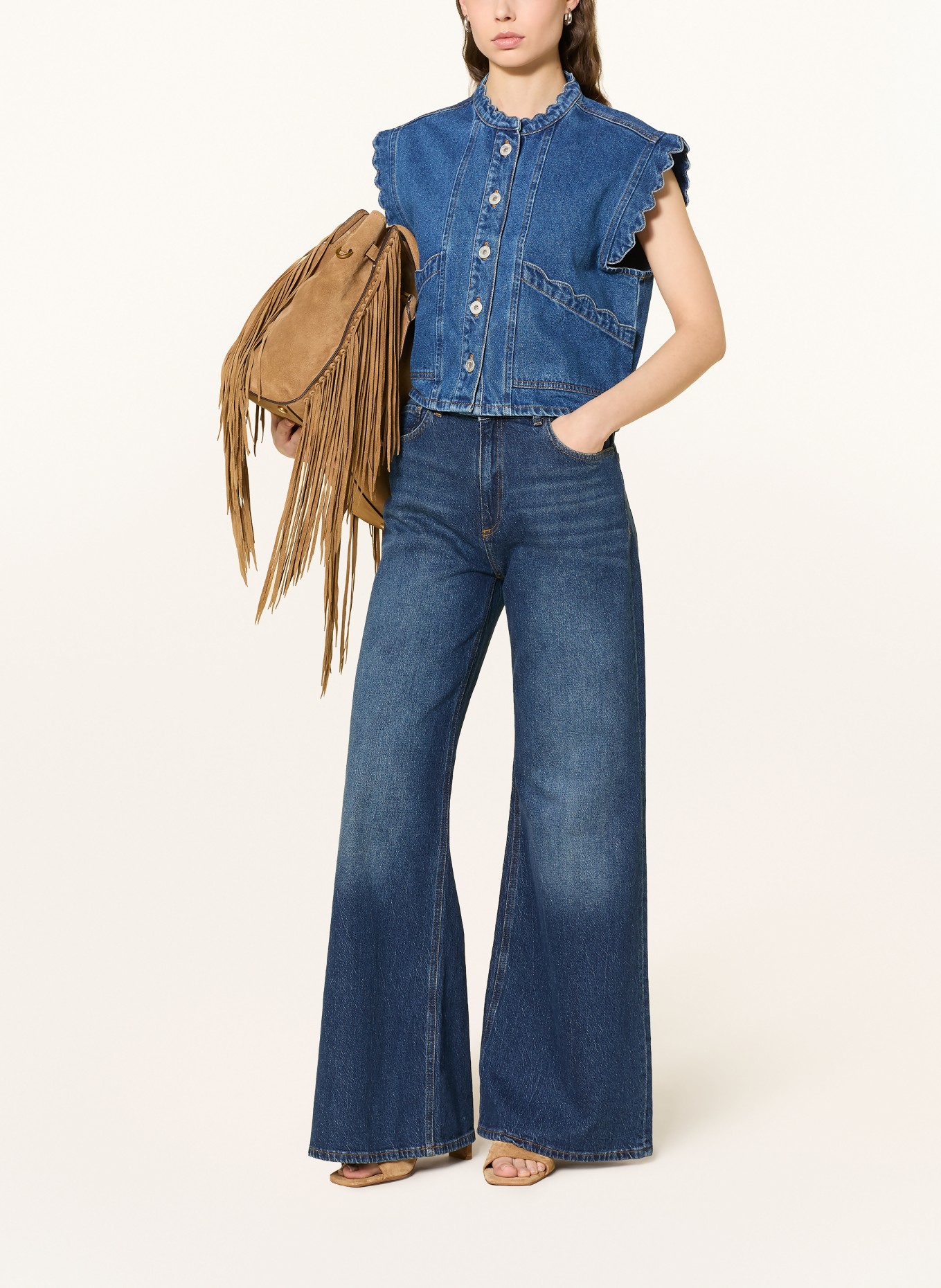 ICHI Jeansweste IHPALOU: BLAU