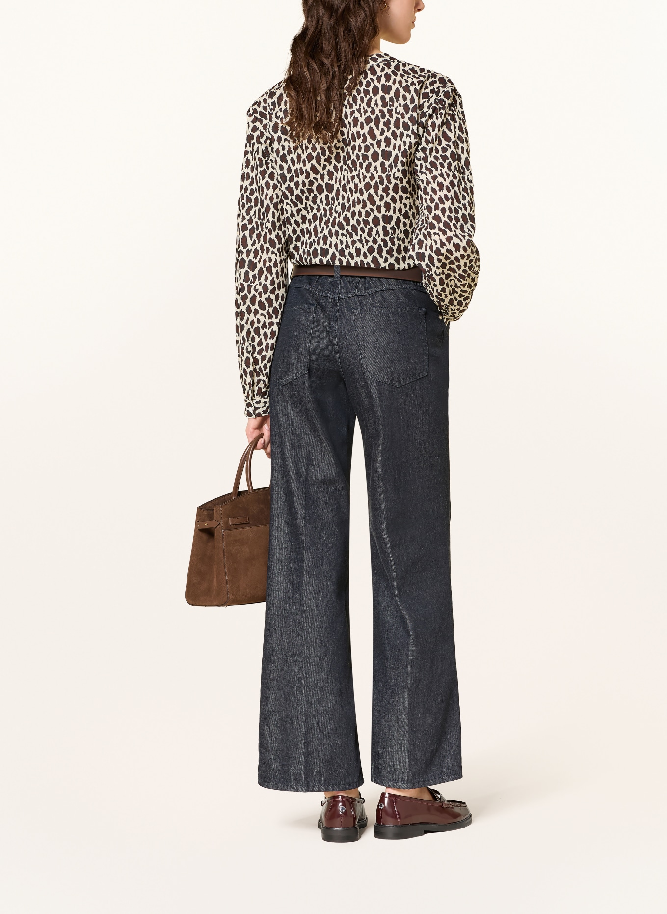 lilienfels Blusenshirt: CREME / DUNKELBRAUN / SCHWARZ