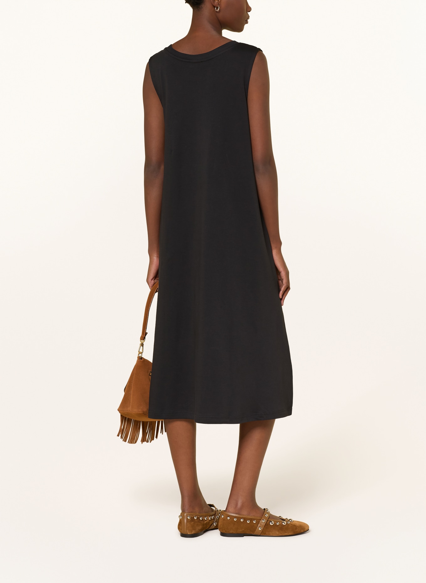 darling harbour Sukienka z mieszanki materiałów z dodatkiem lnu: BLACK