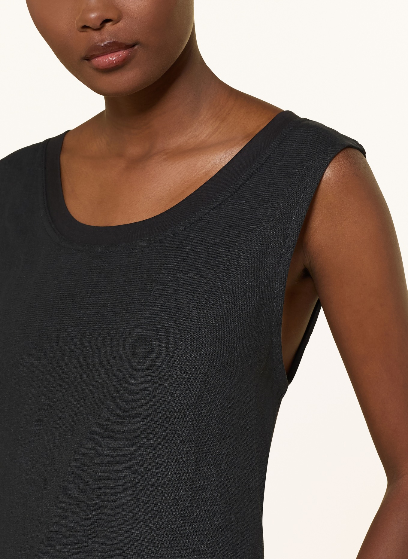 darling harbour Sukienka z mieszanki materiałów z dodatkiem lnu: BLACK