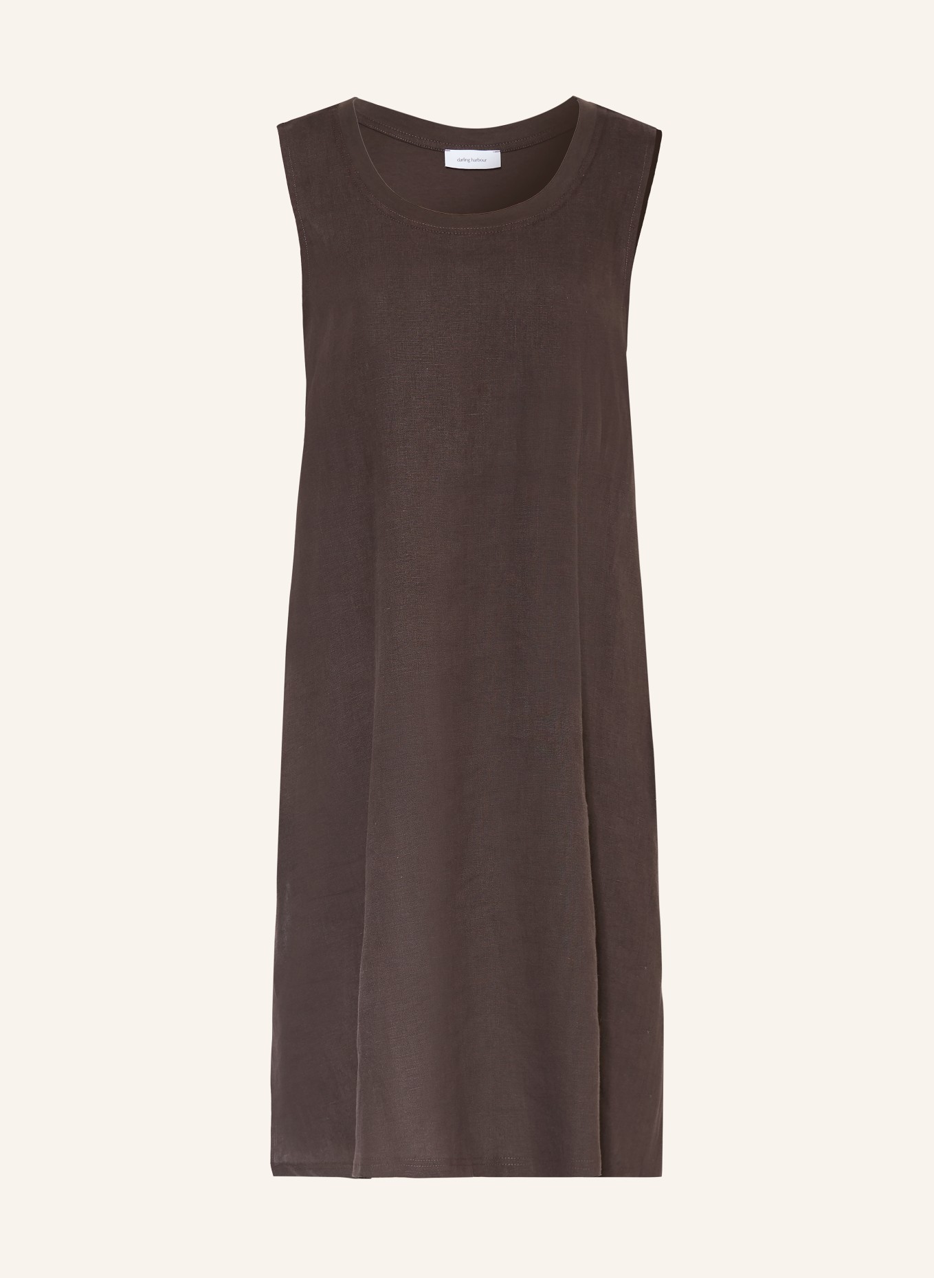darling harbour Sukienka z mieszanki materiałów z dodatkiem lnu: CHOCOLATE