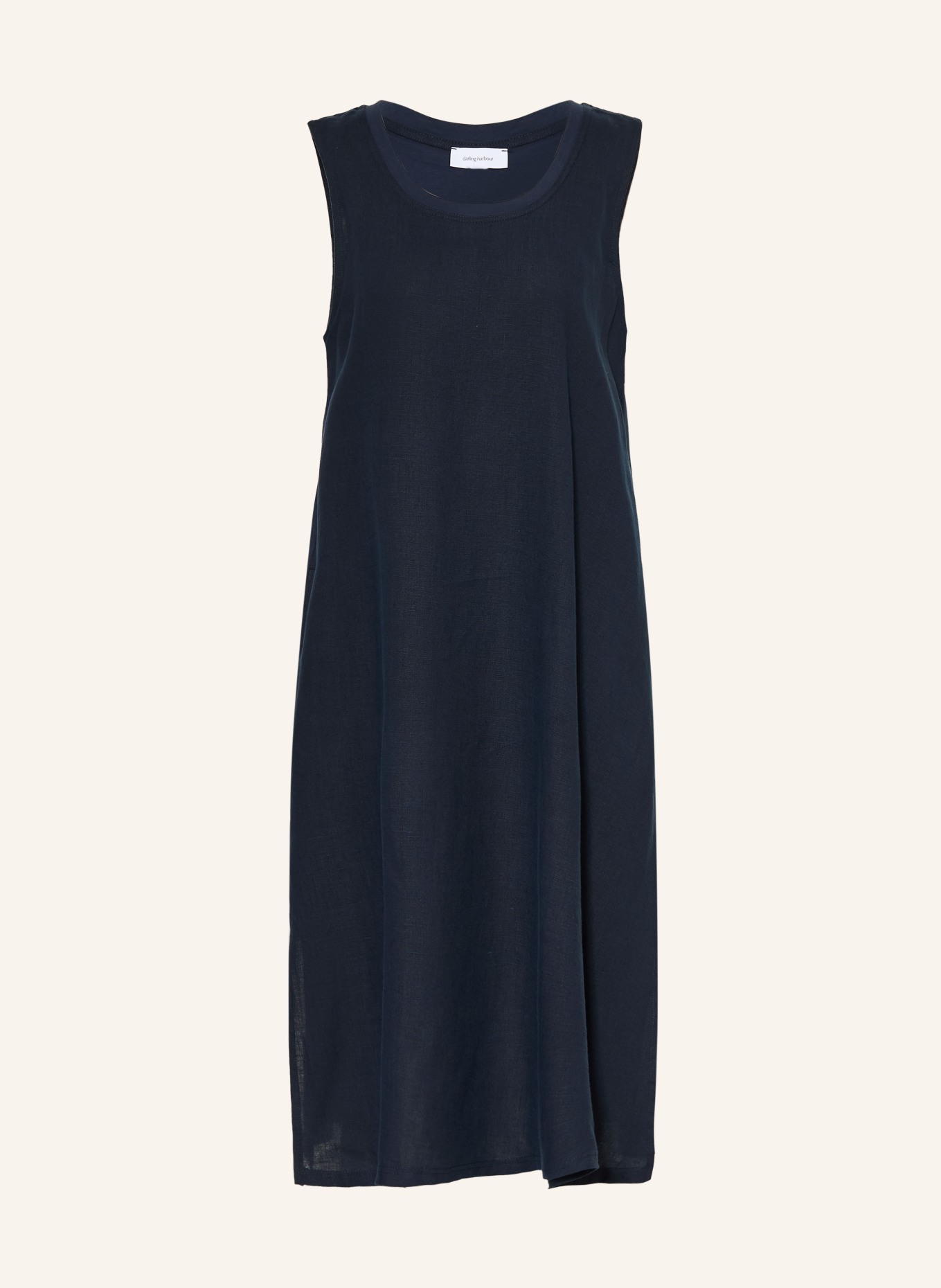 darling harbour Kleid im Materialmix mit Leinen: NAVY